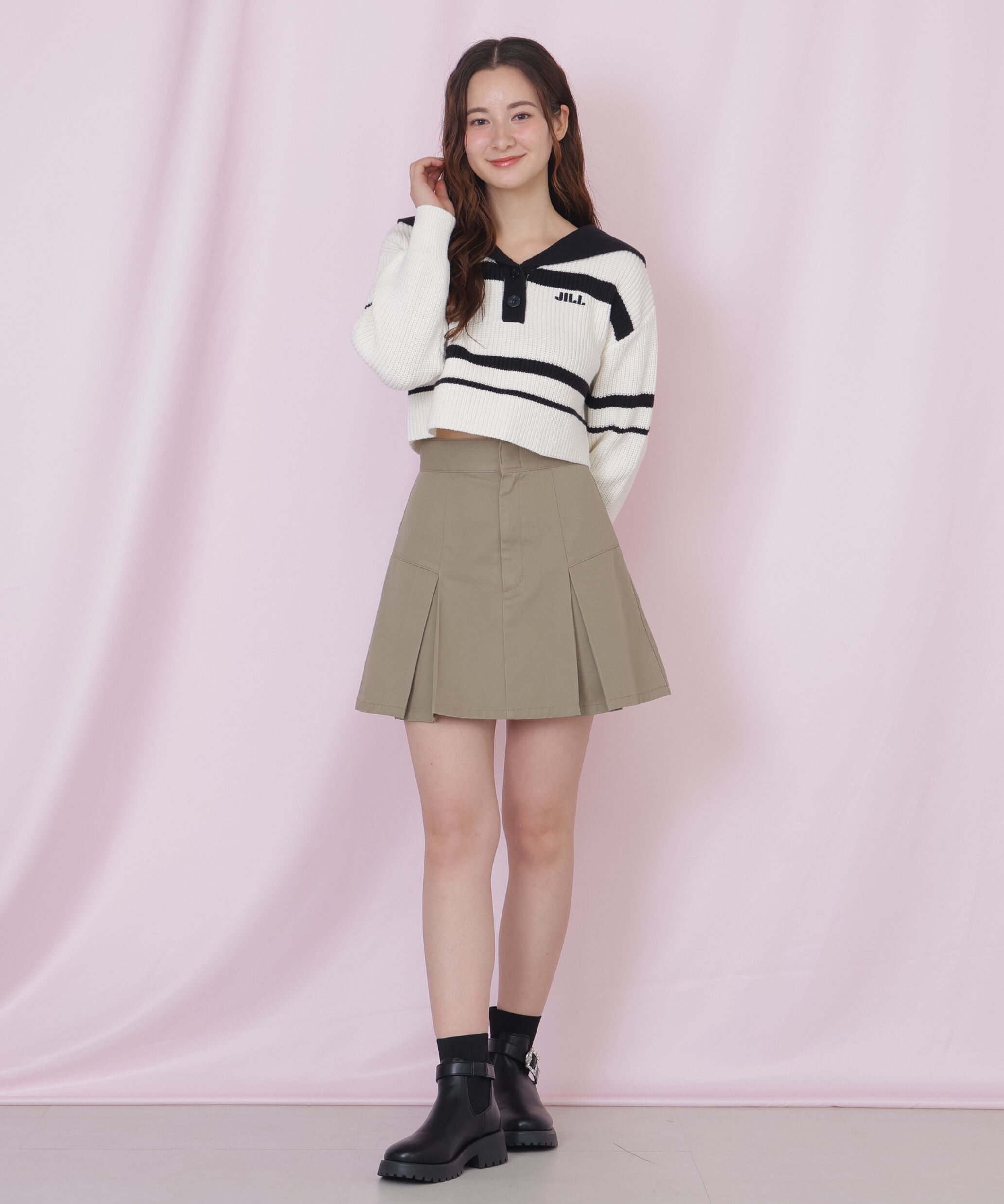  「ビッグカラー畔ニット」|ニット・セーター|