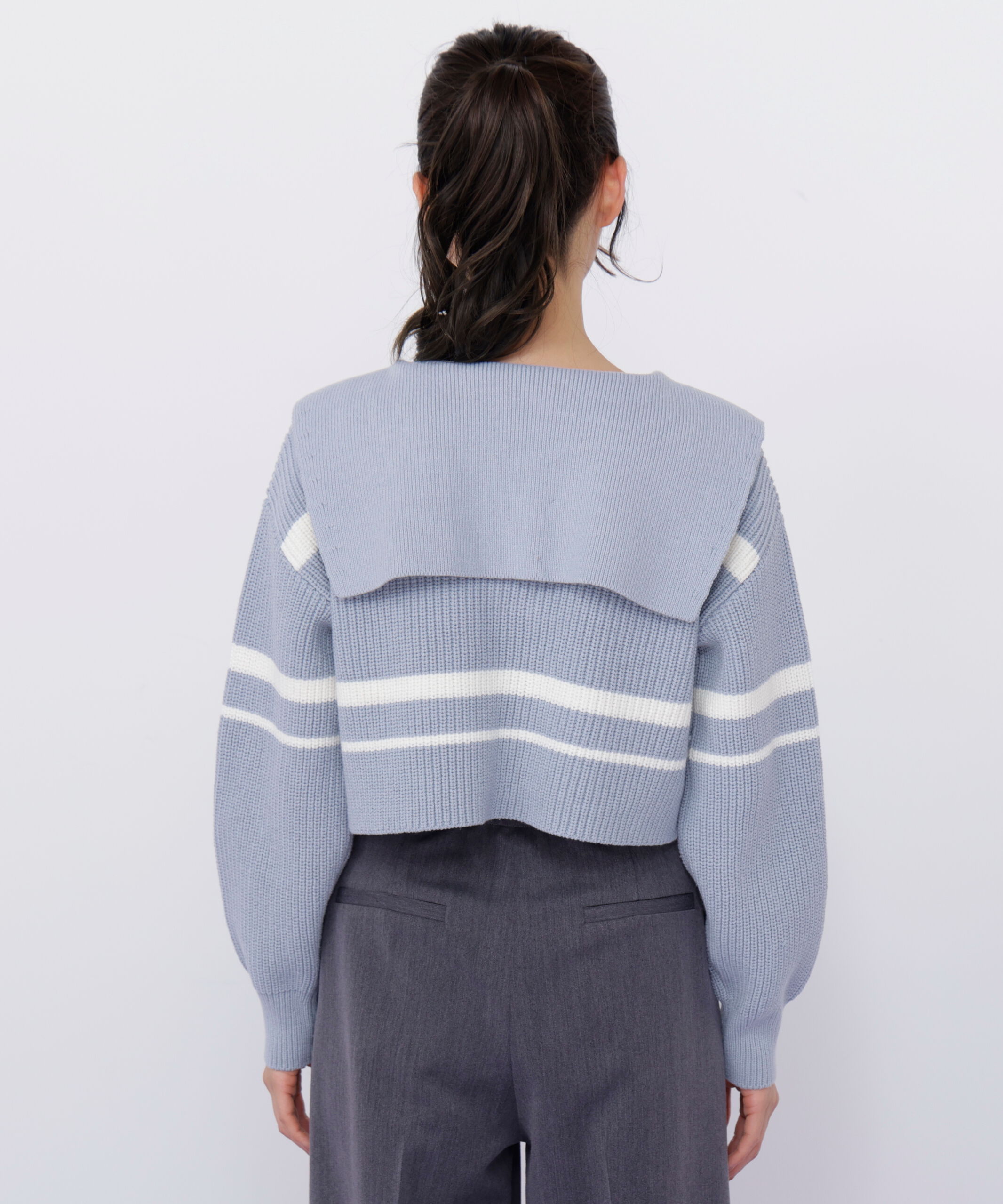  「ビッグカラー畔ニット」|ニット・セーター|