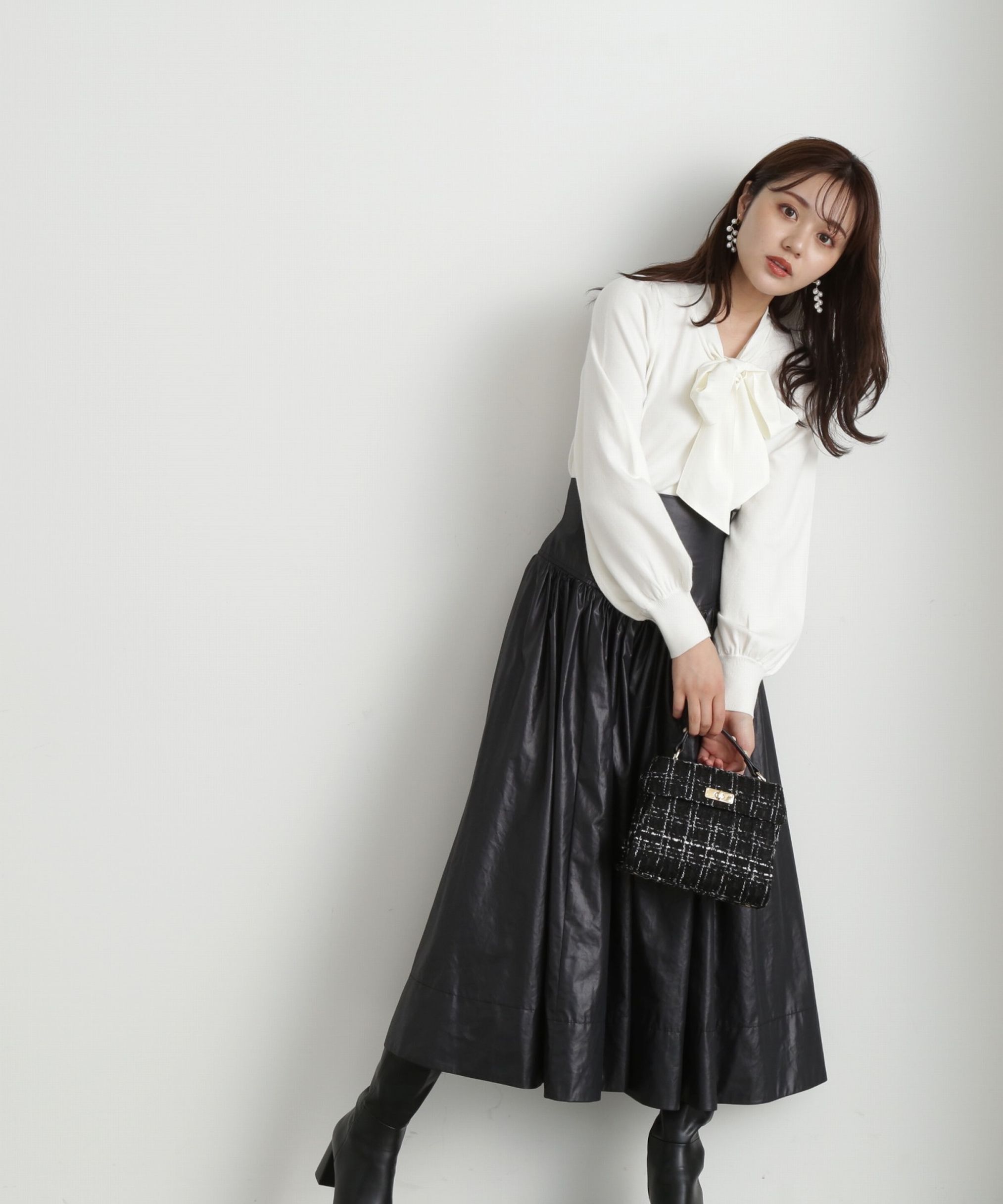 PROPORTION BODY DRESSING「コルセットデザインタフタスカート」|スカート|