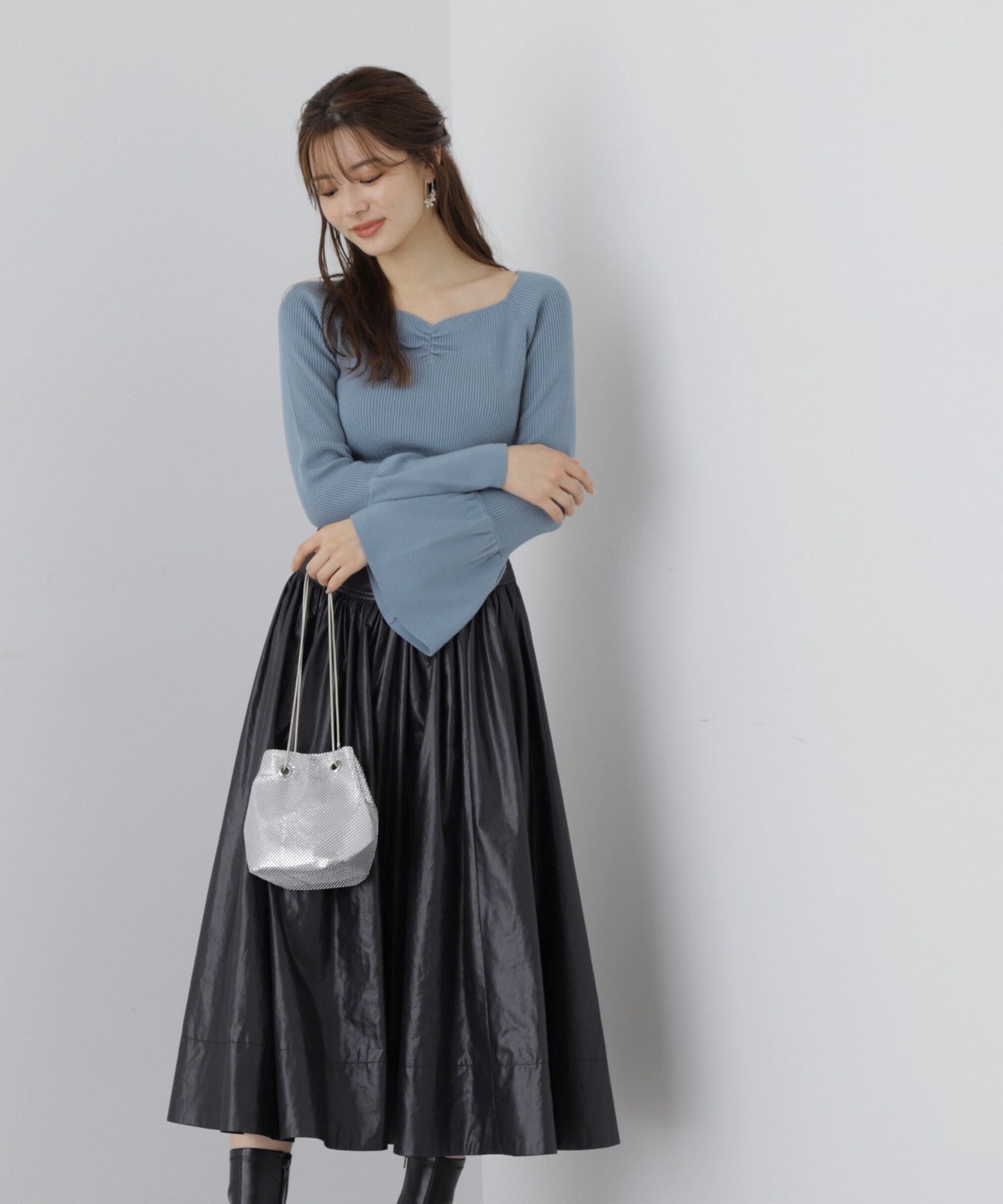 PROPORTION BODY DRESSING「コルセットデザインタフタスカート」|スカート|