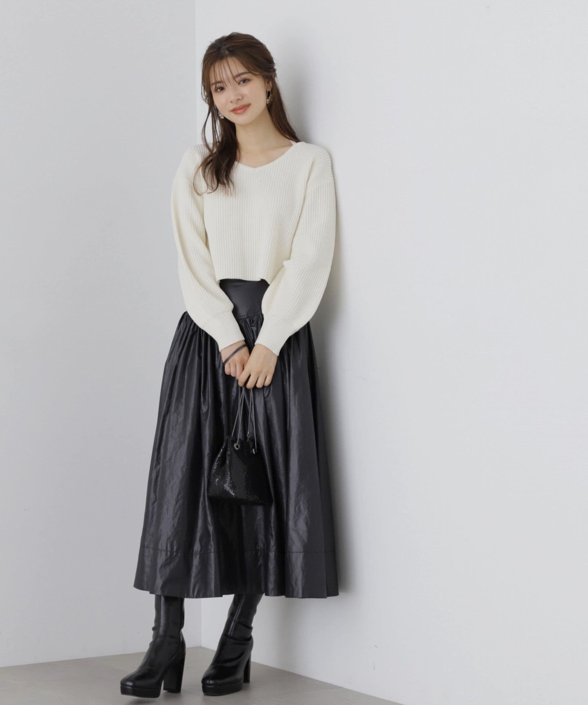 PROPORTION BODY DRESSING「コルセットデザインタフタスカート」|スカート|