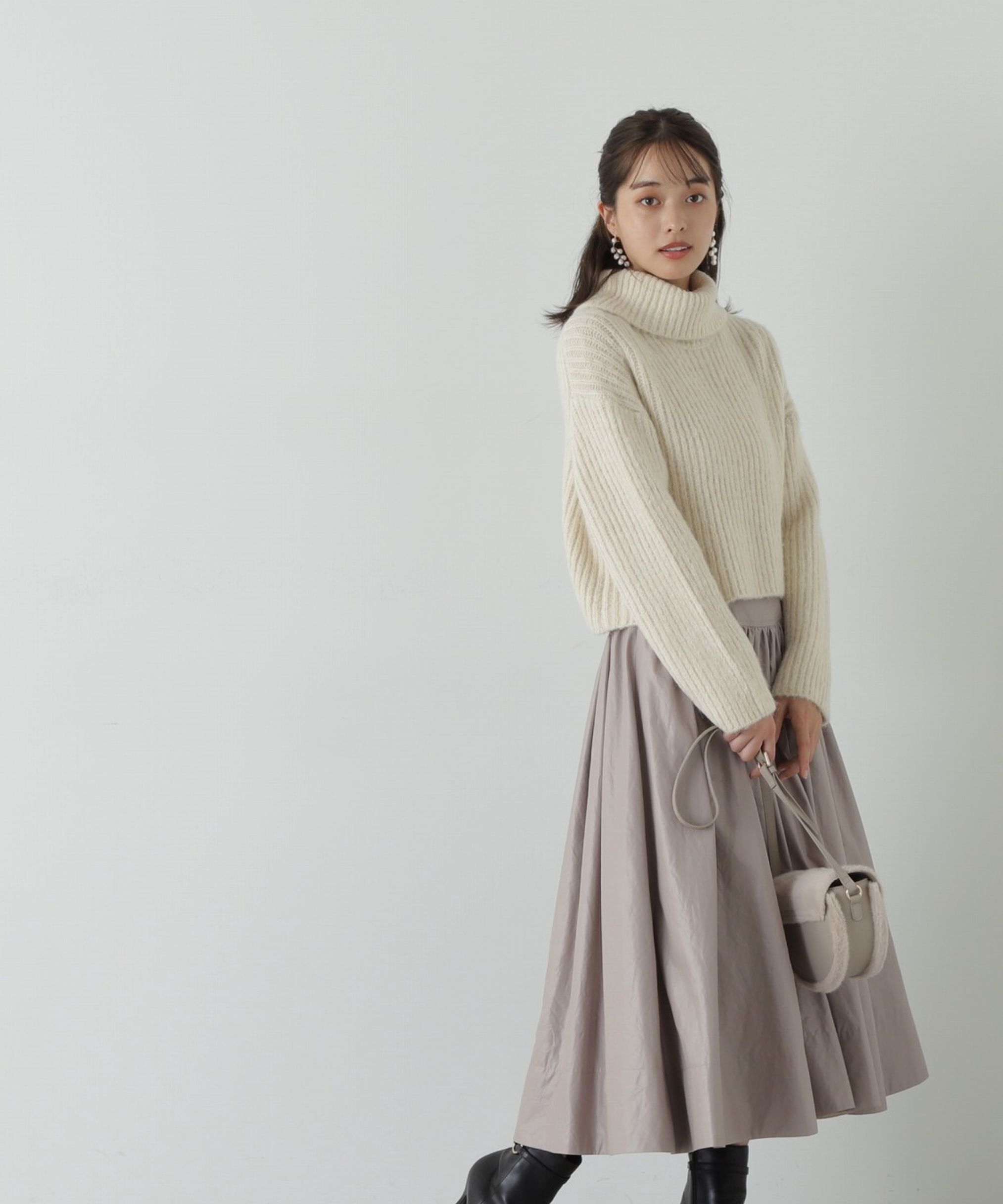 PROPORTION BODY DRESSING「コルセットデザインタフタスカート」|スカート|