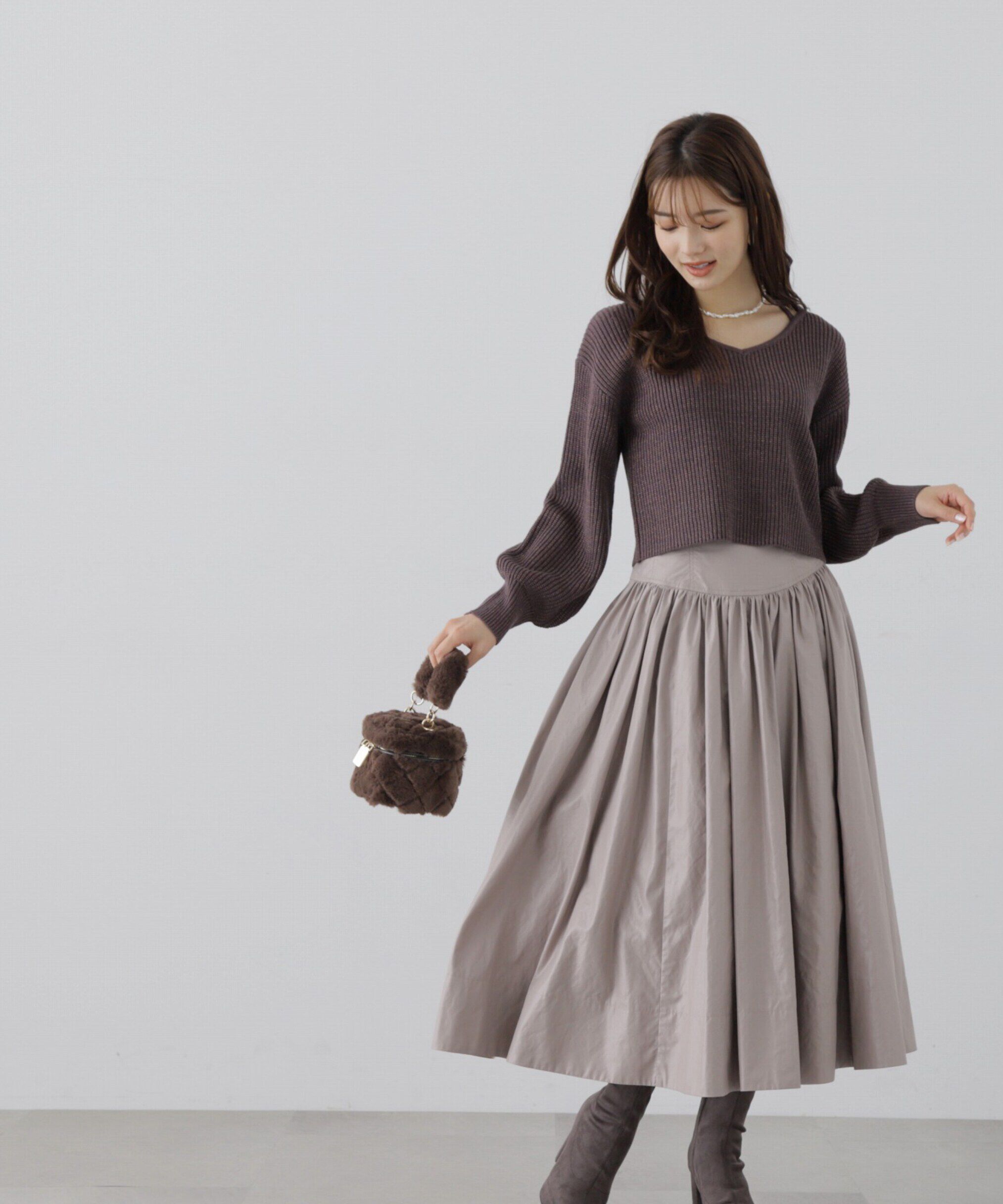 PROPORTION BODY DRESSING「コルセットデザインタフタスカート」|スカート|