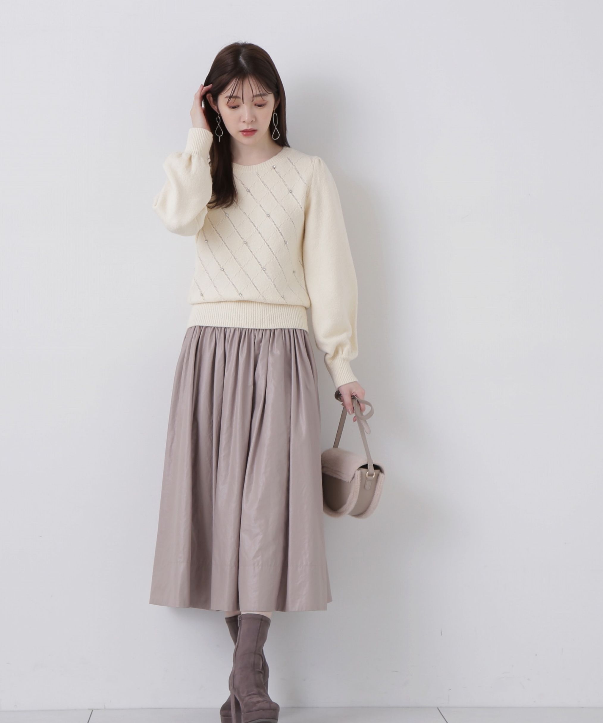 PROPORTION BODY DRESSING「コルセットデザインタフタスカート」|スカート|