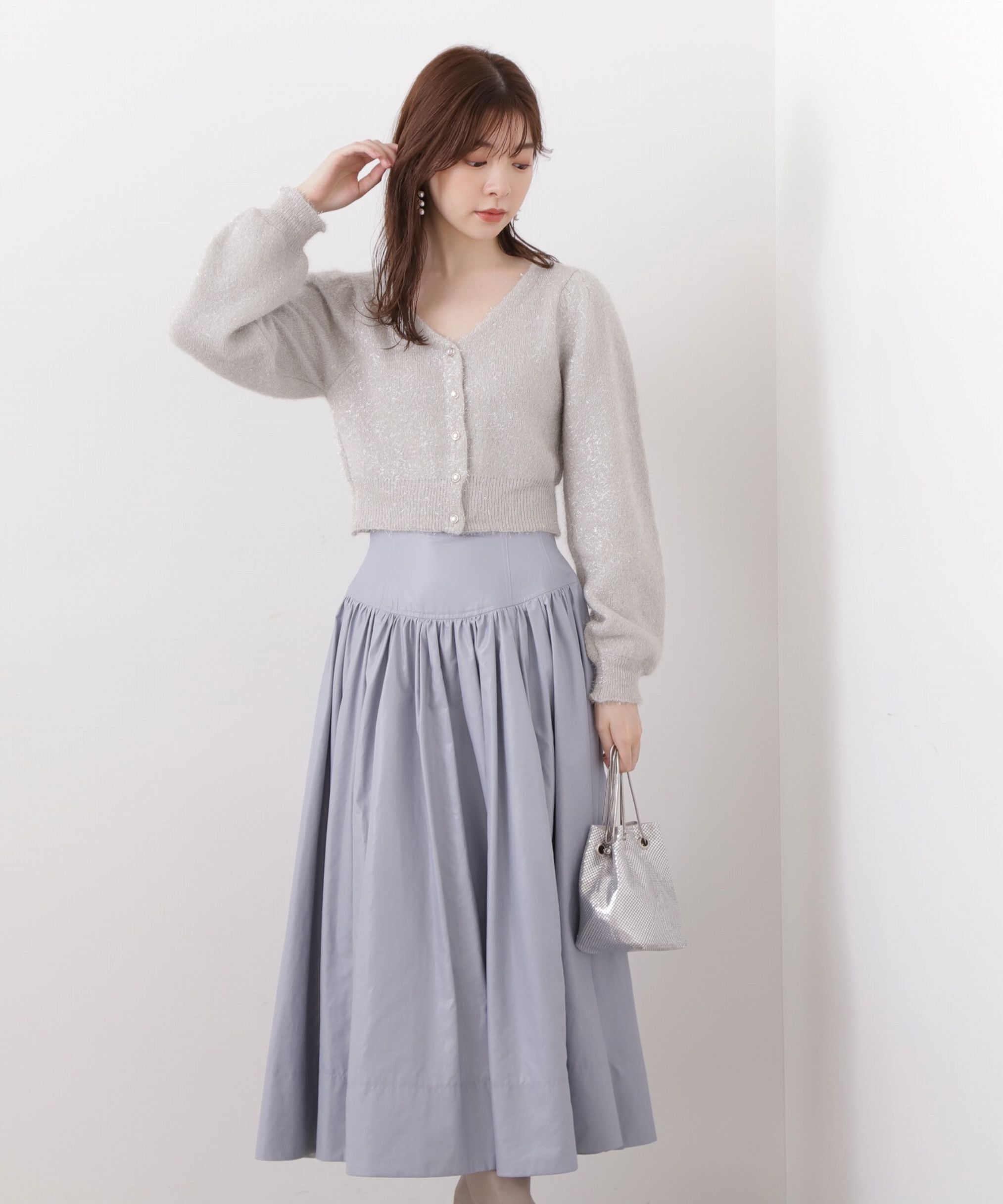 PROPORTION BODY DRESSING「コルセットデザインタフタスカート」|スカート|