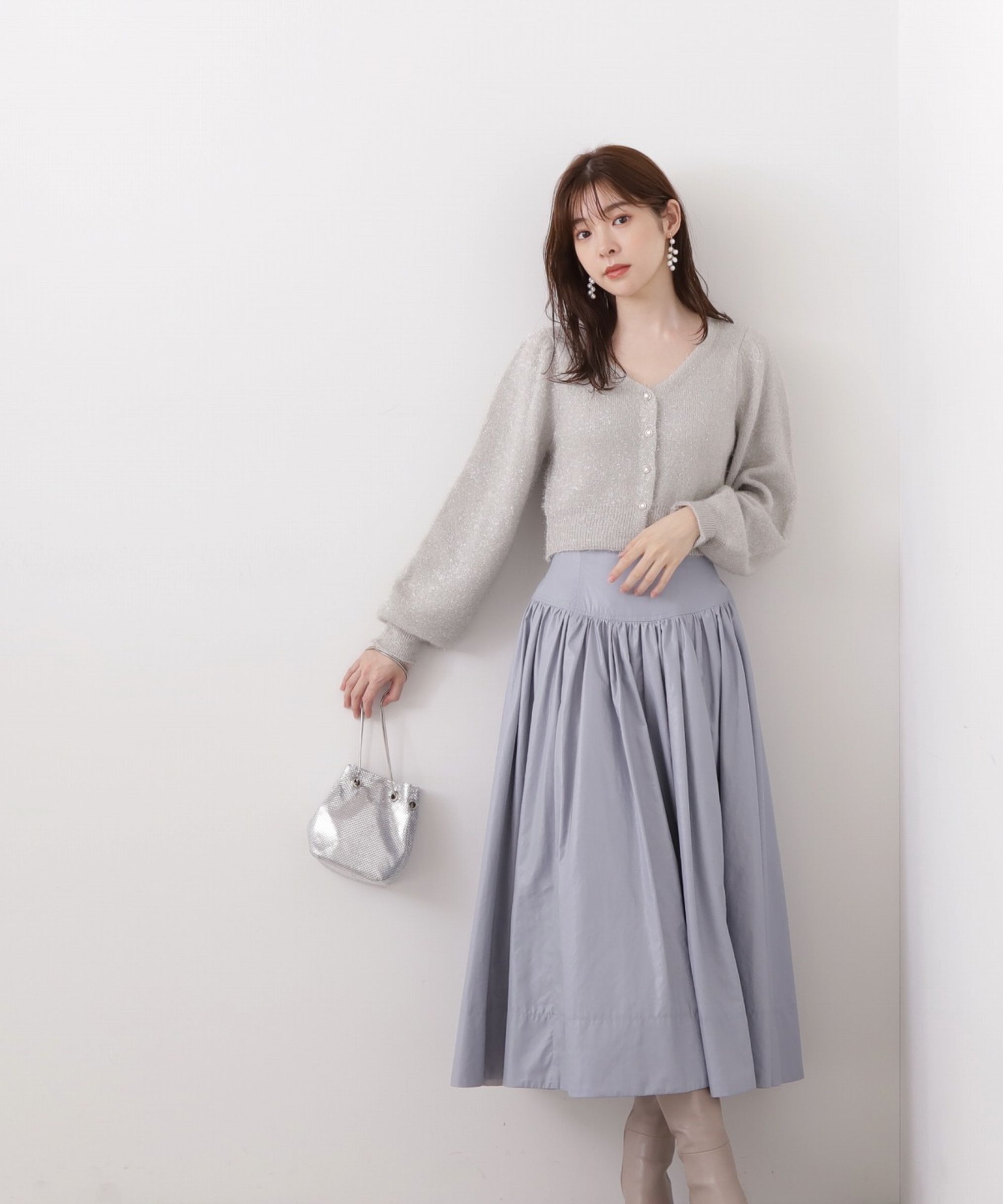 PROPORTION BODY DRESSING「コルセットデザインタフタスカート」|スカート|