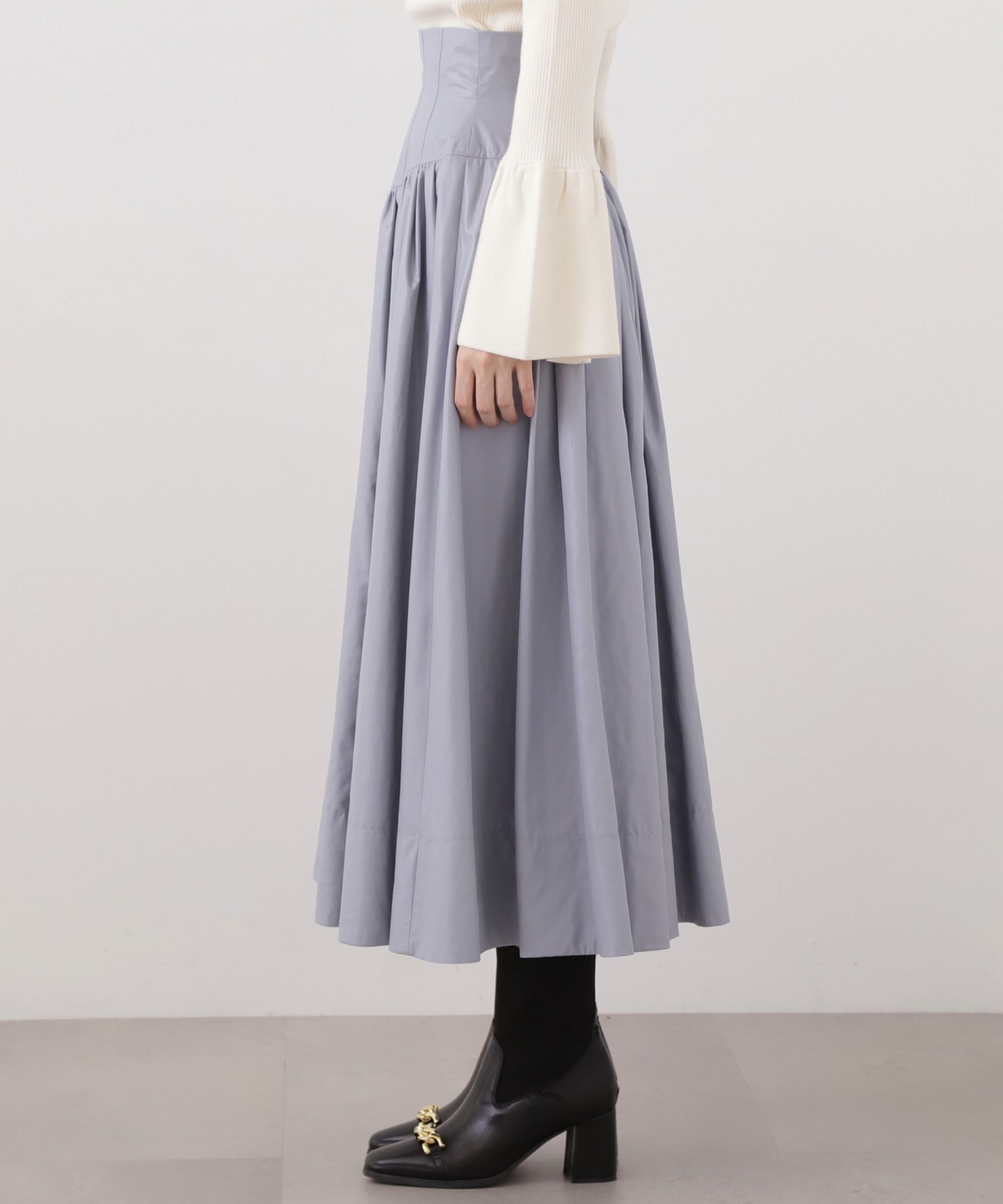 PROPORTION BODY DRESSING「コルセットデザインタフタスカート」|スカート|