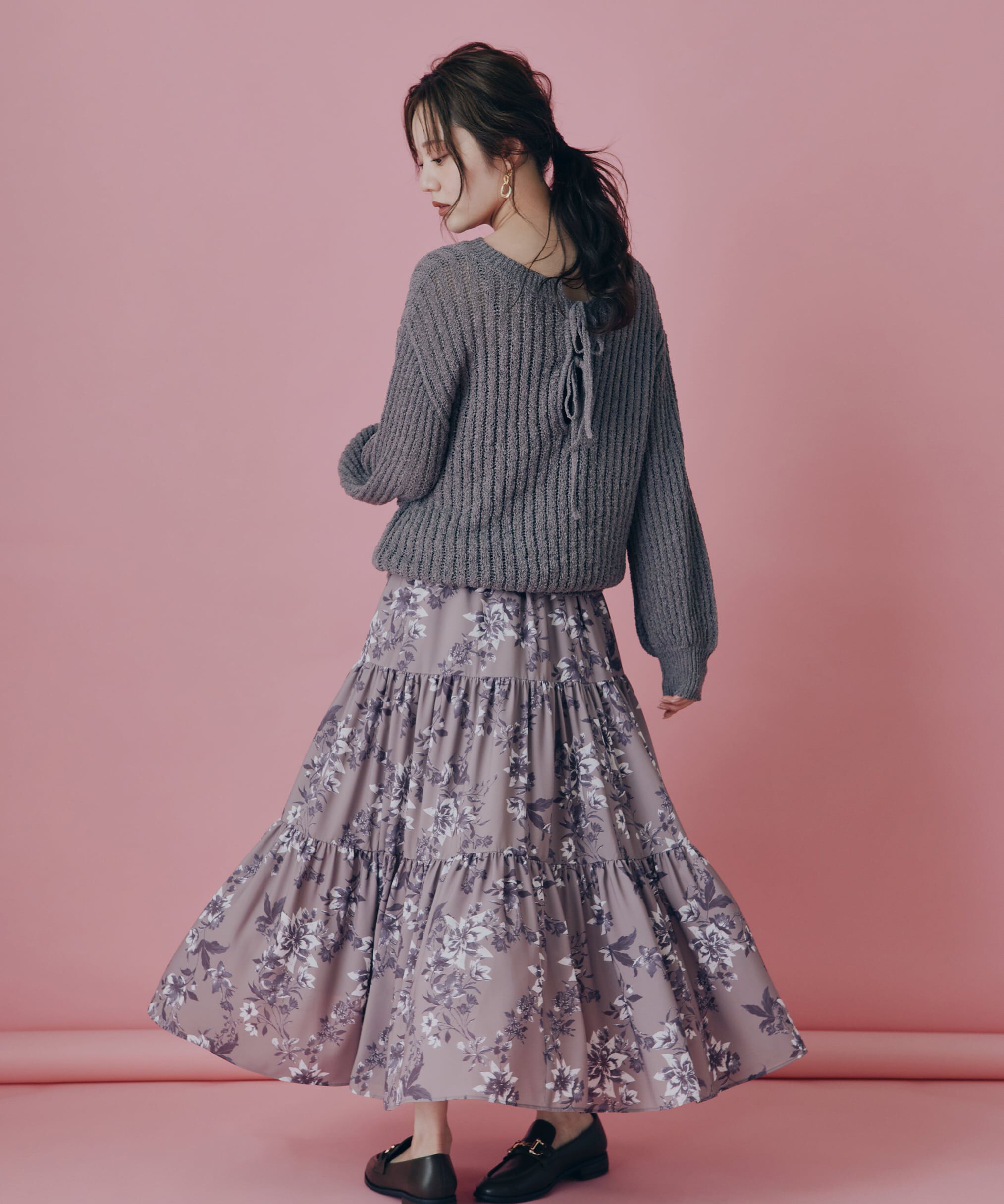 PROPORTION BODY DRESSING「花柄ティアードスカート」|スカート|