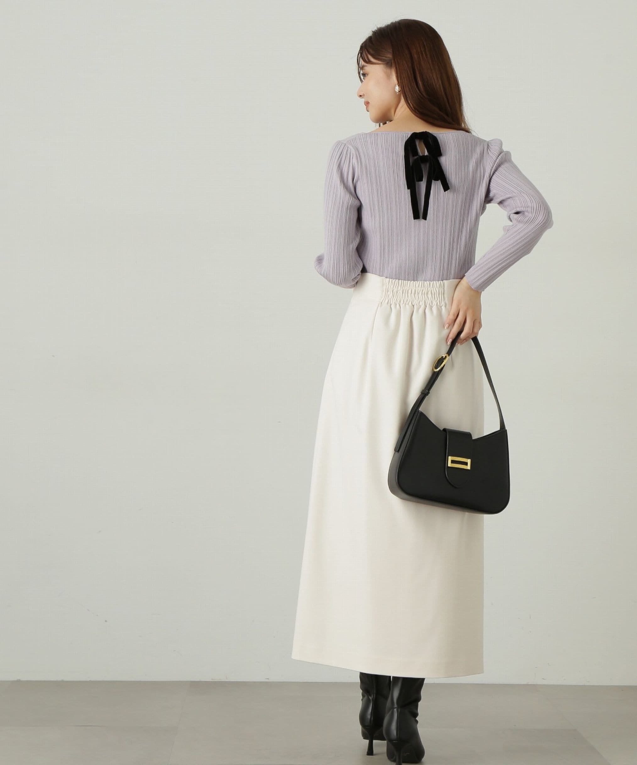 PROPORTION BODY DRESSING「ラップ風タックナロースカート」|スカート|