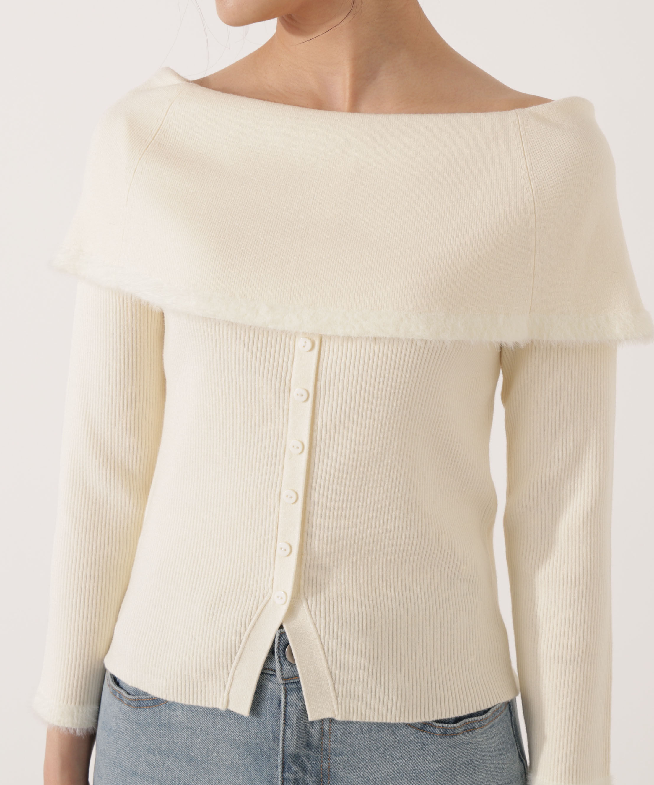 PROPORTION BODY DRESSING「ポイントフェザーオフショルニット」|ニット・セーター|