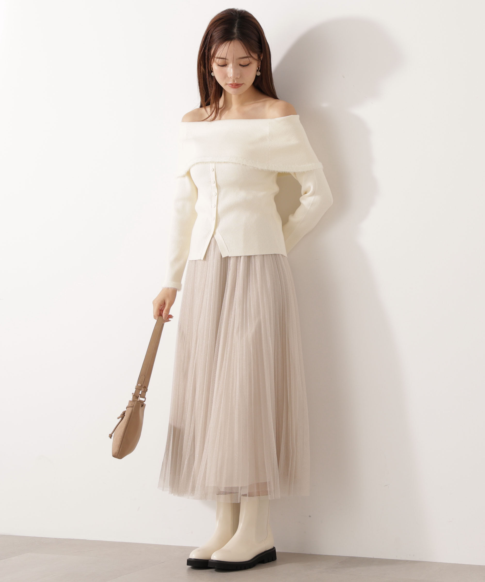 PROPORTION BODY DRESSING「ポイントフェザーオフショルニット」|ニット・セーター|