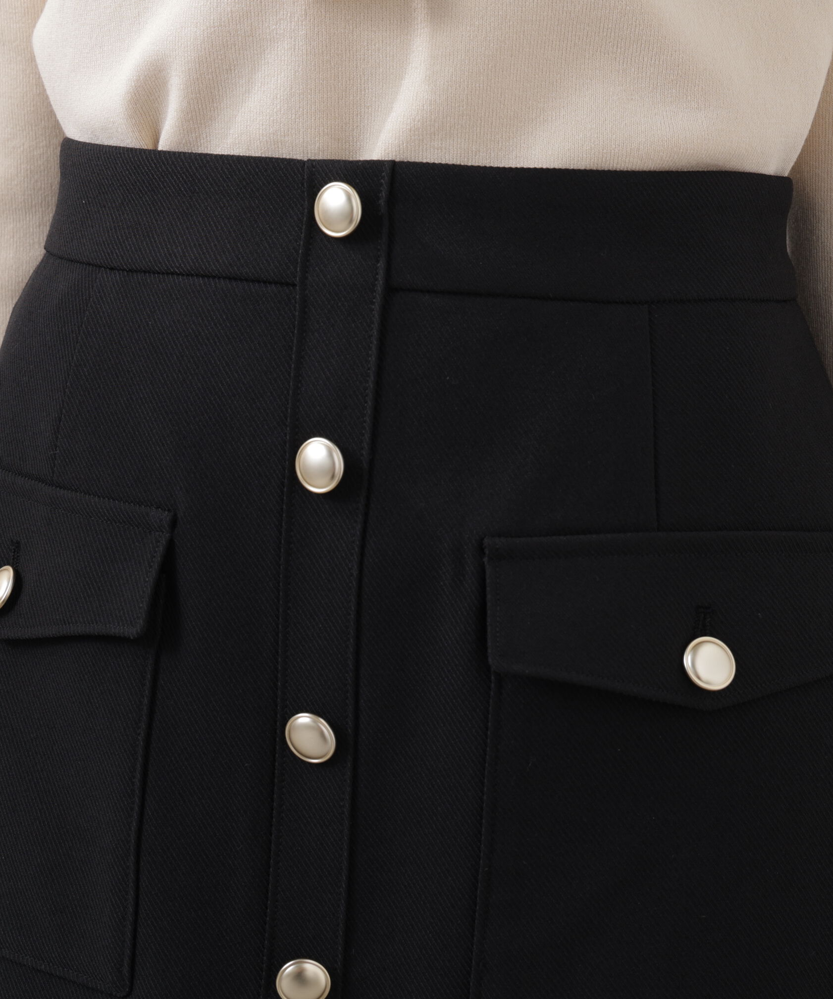 PROPORTION BODY DRESSING「フロント釦ナロースカート　26SS」|スカート|