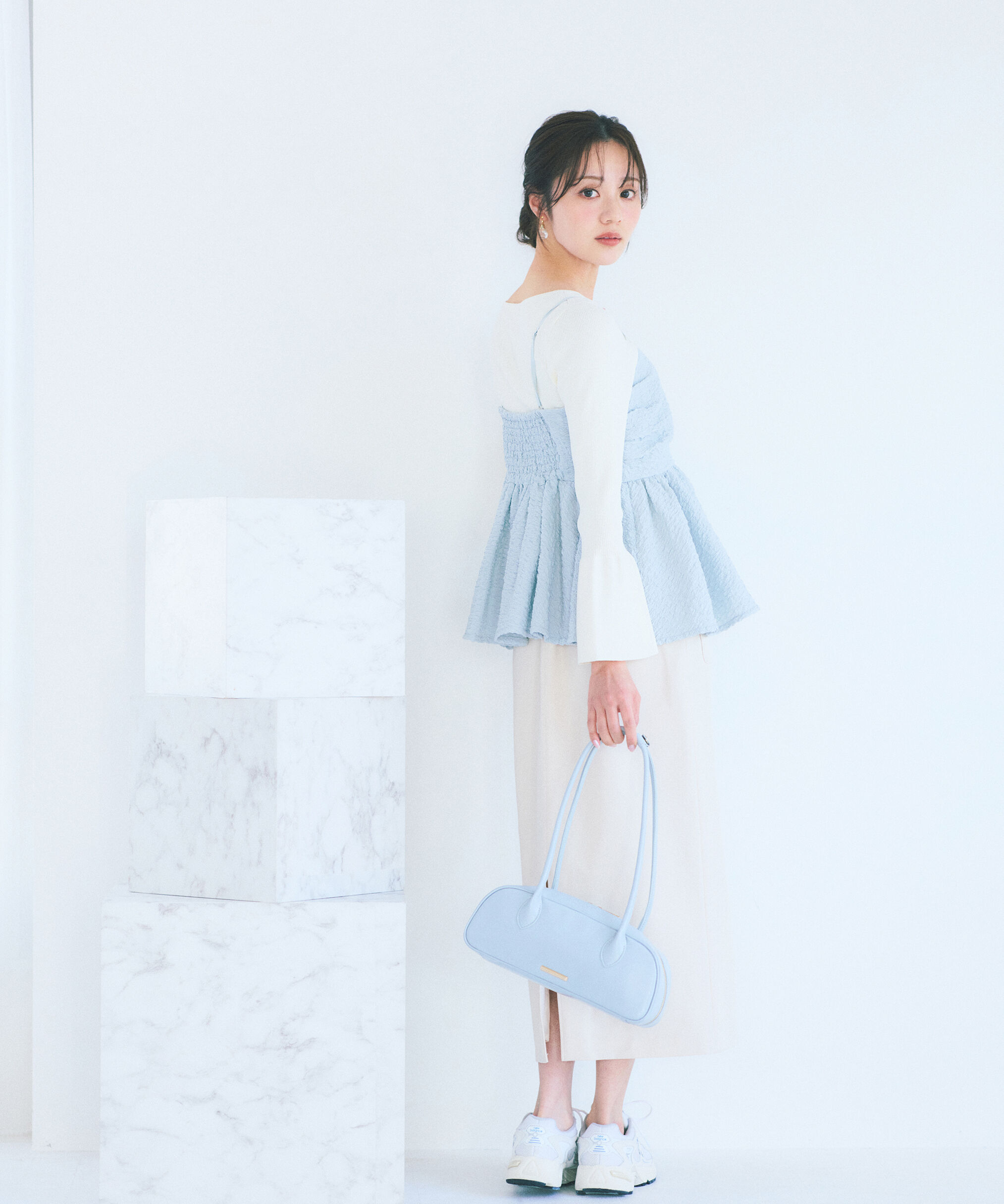 PROPORTION BODY DRESSING「フロント釦ナロースカート　26SS」|スカート|