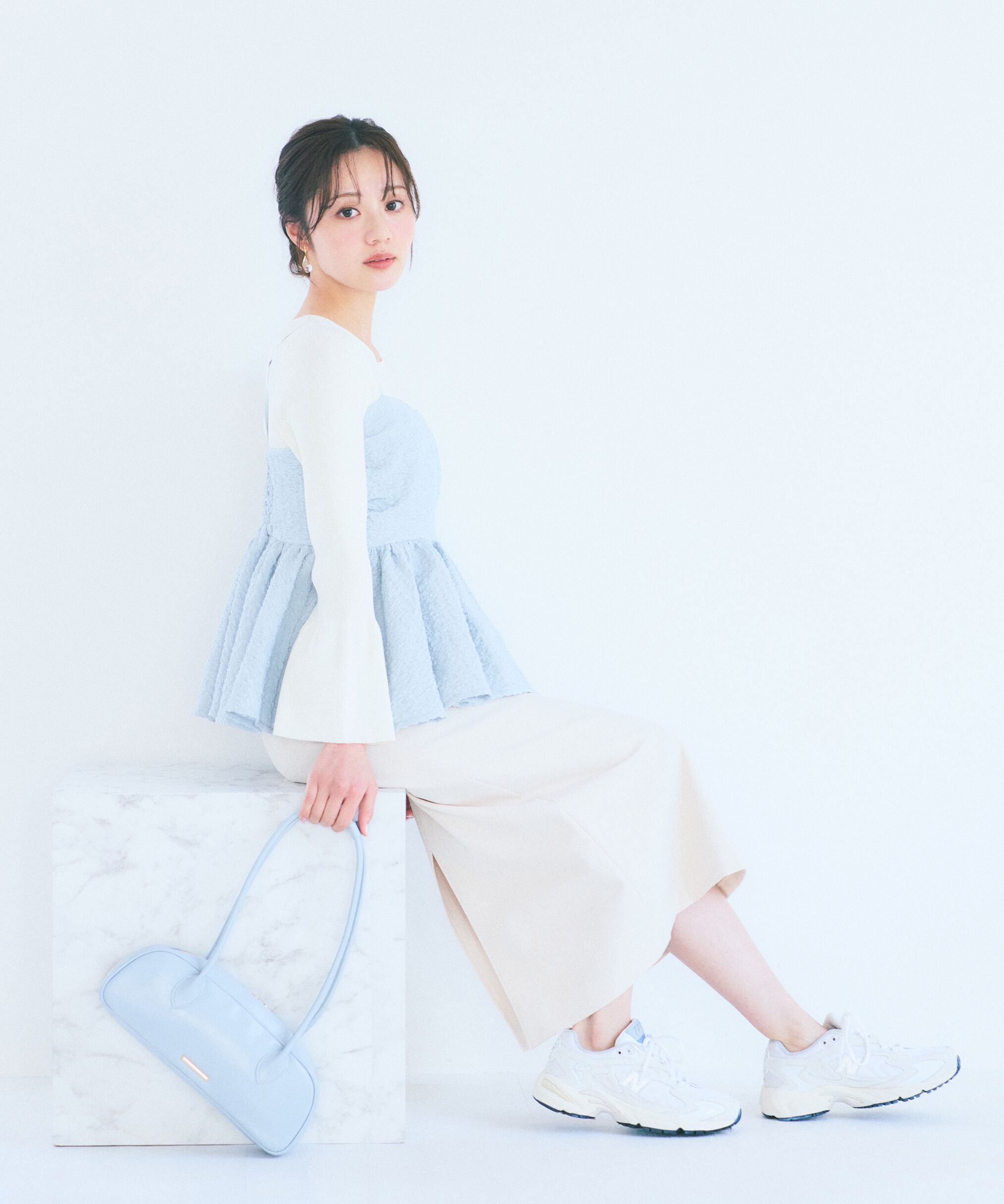 PROPORTION BODY DRESSING「フロント釦ナロースカート　26SS」|スカート|