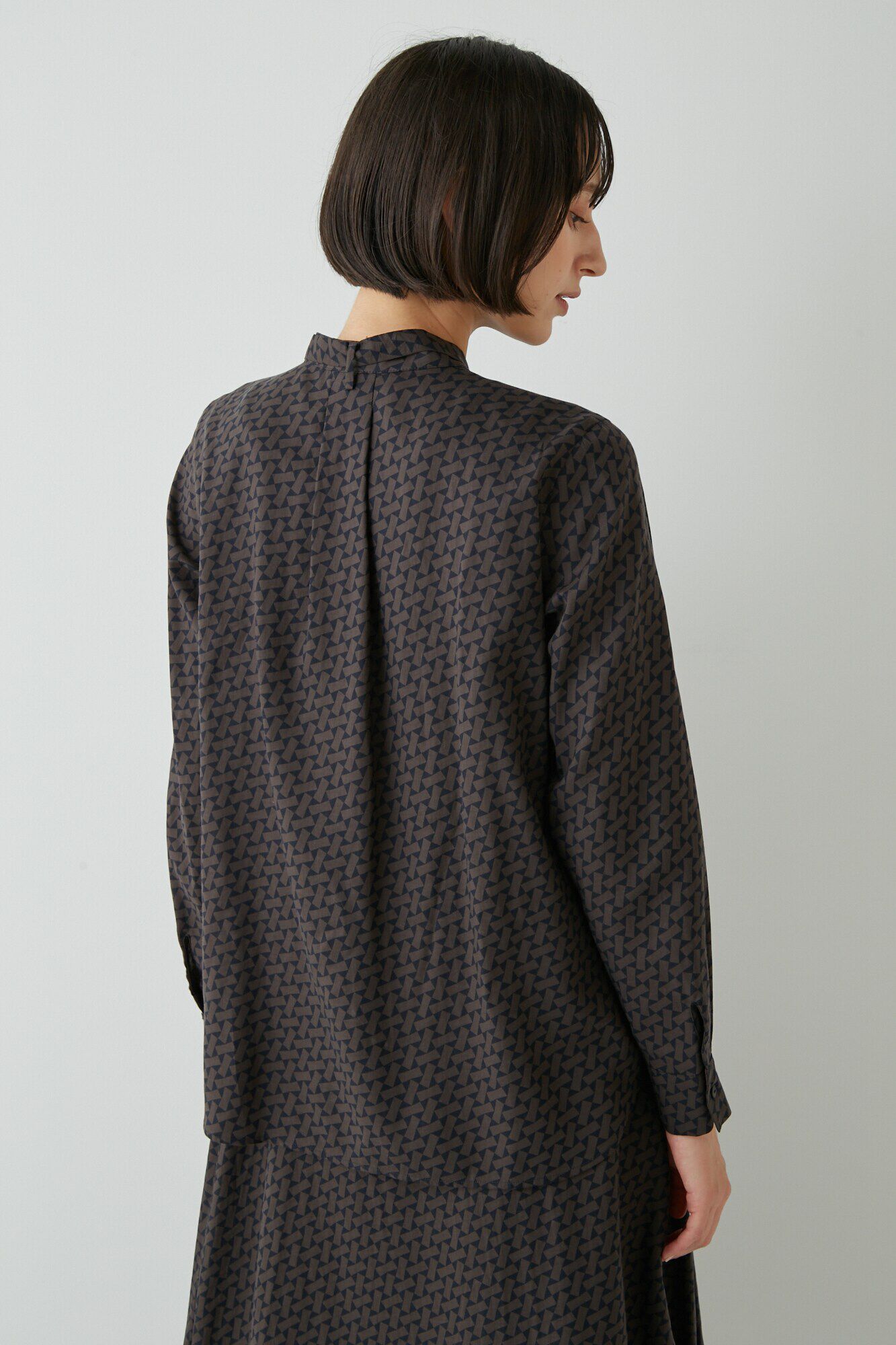  「◆ジオメトリックプリントブラウス」|シャツ・ブラウス|