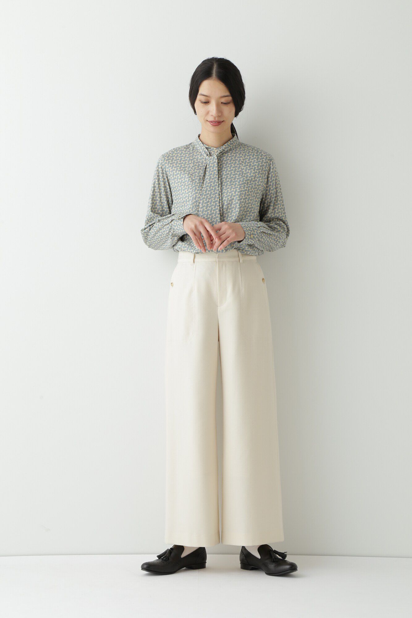  「◆ジオメトリックプリントブラウス」|シャツ・ブラウス|