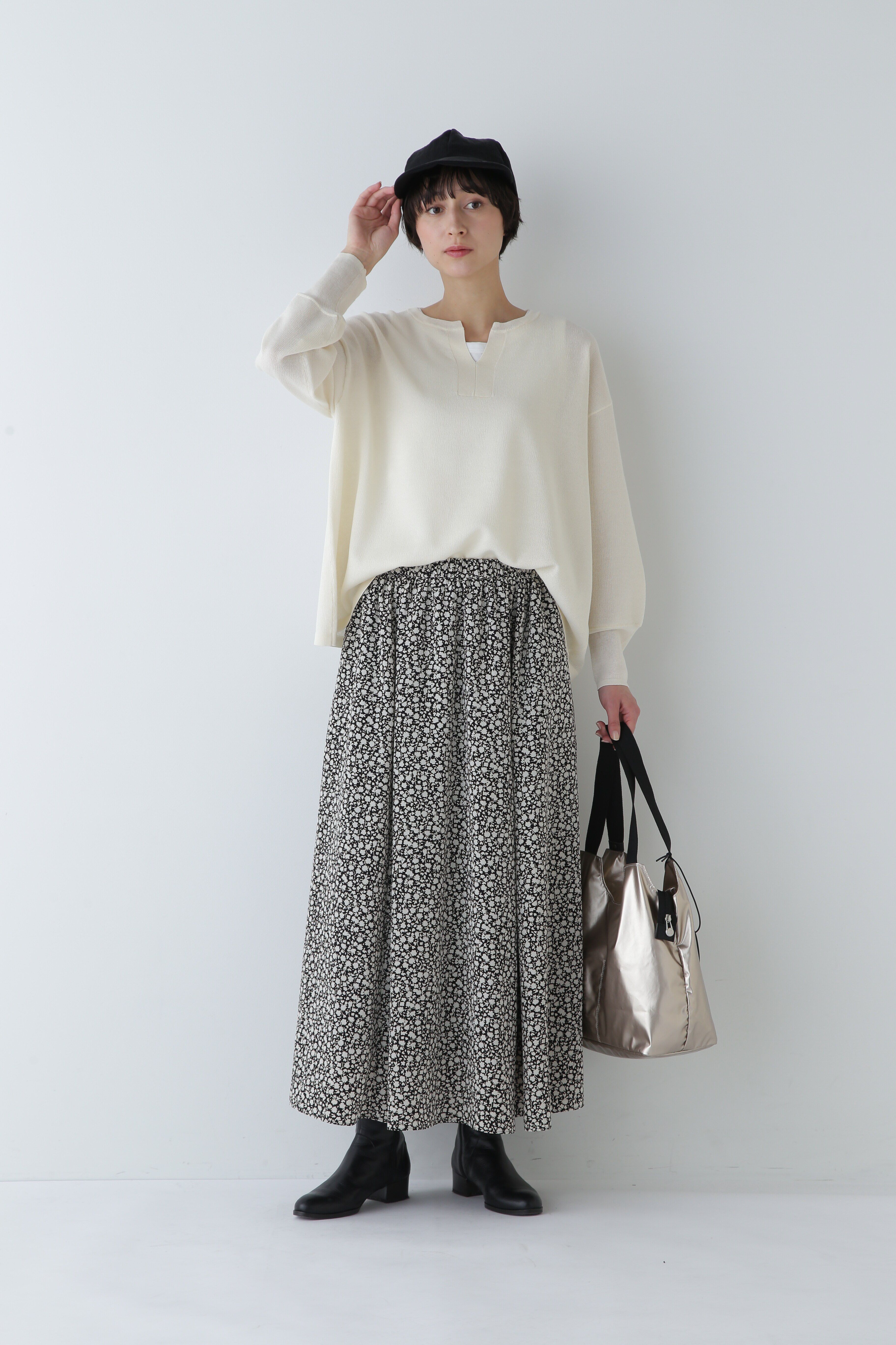  「◆キーネックメランジニット」|ニット・セーター|