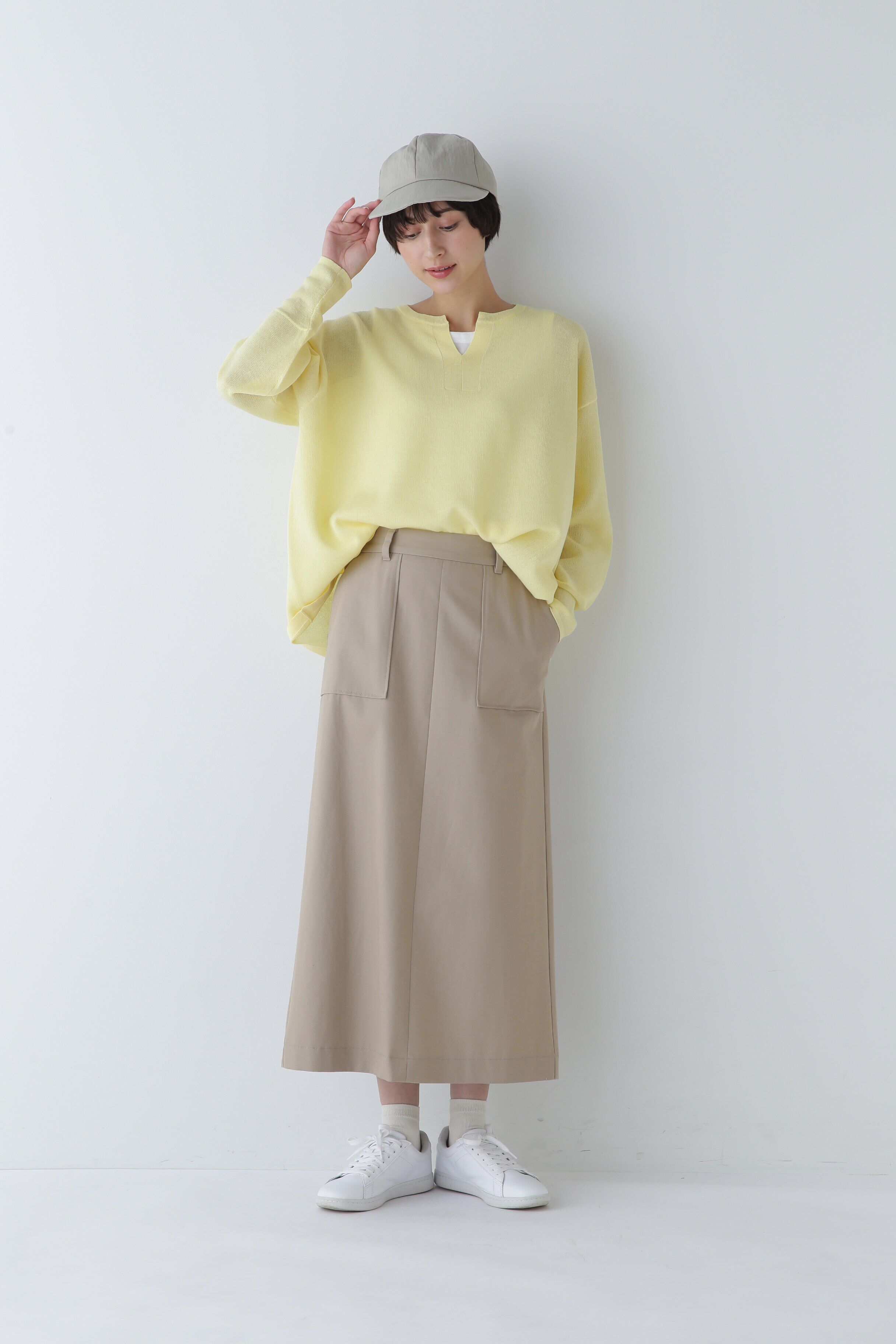  「◆キーネックメランジニット」|ニット・セーター|