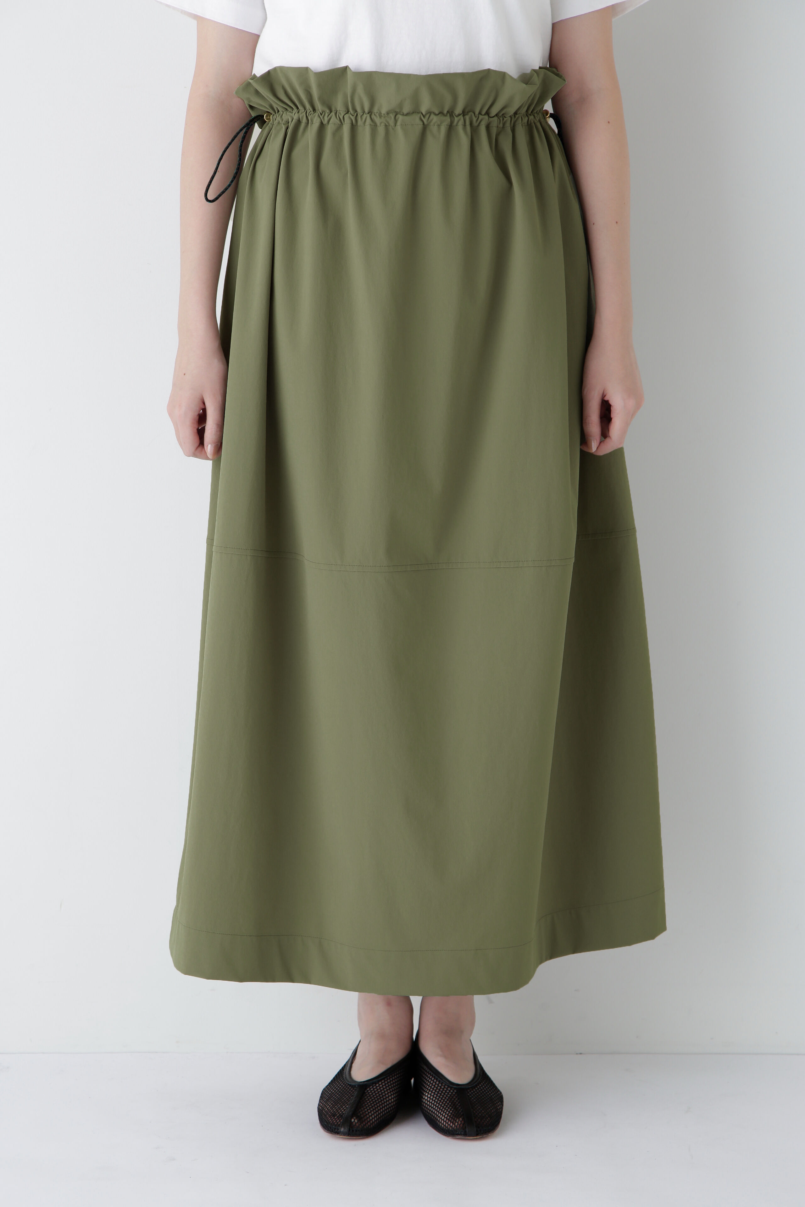  「◆【撥水・接触冷感】ナイロンストレッチギャザースカート」|スカート|