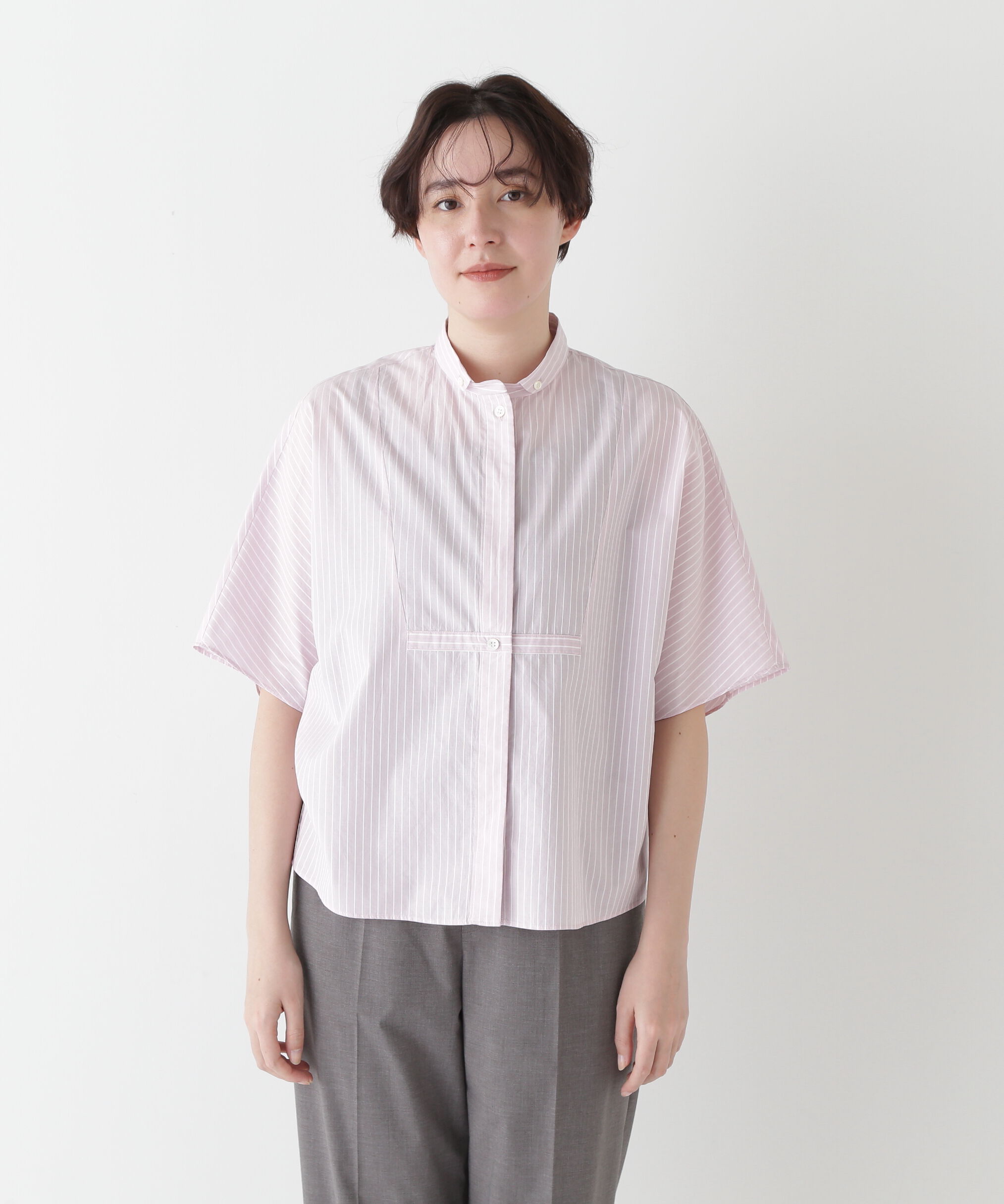  「◆ストライプローンカレンダードルマンボザムシャツ」|シャツ・ブラウス|