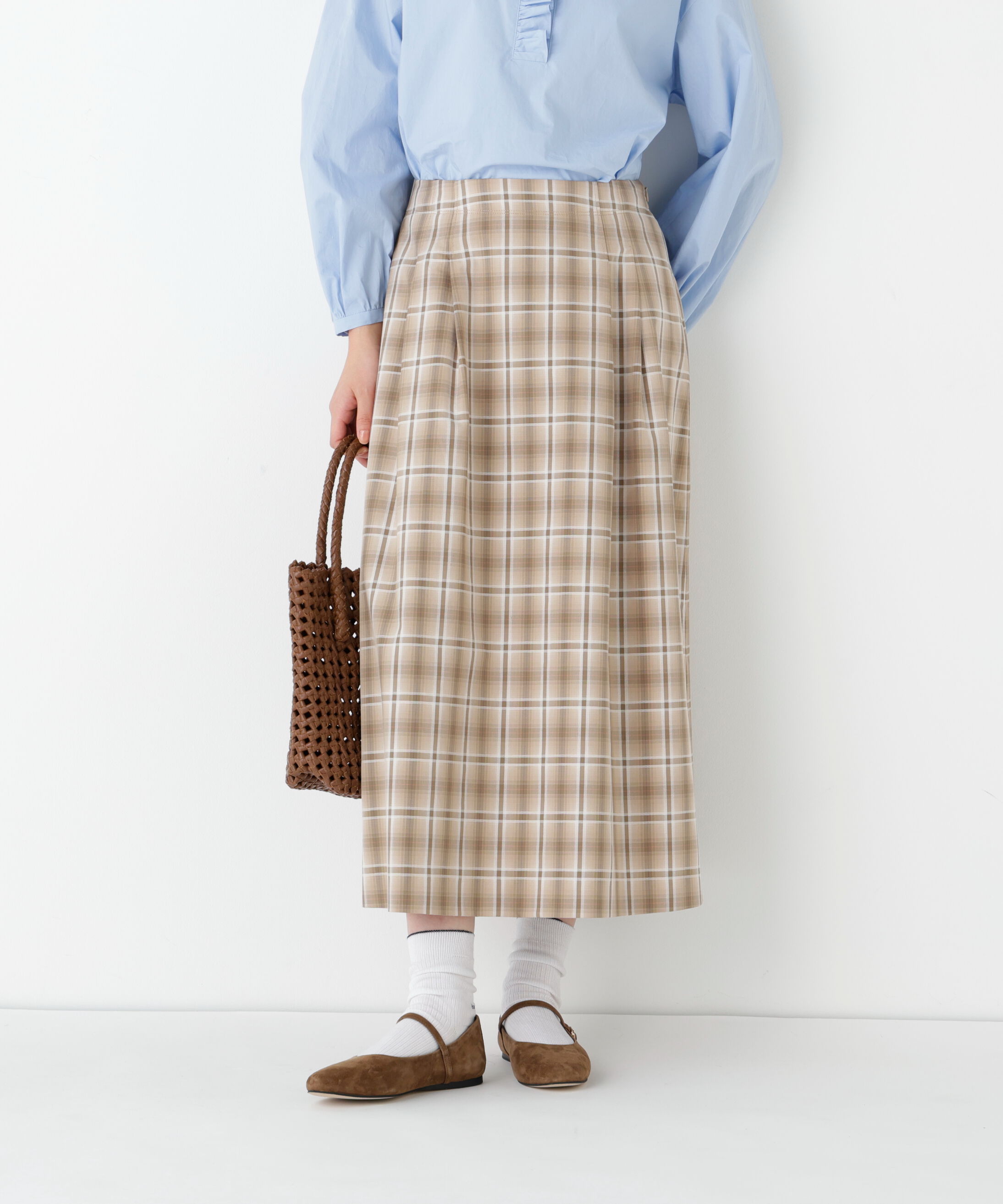  「◆オリジナル先染めチェックタックスカート」|スカート|