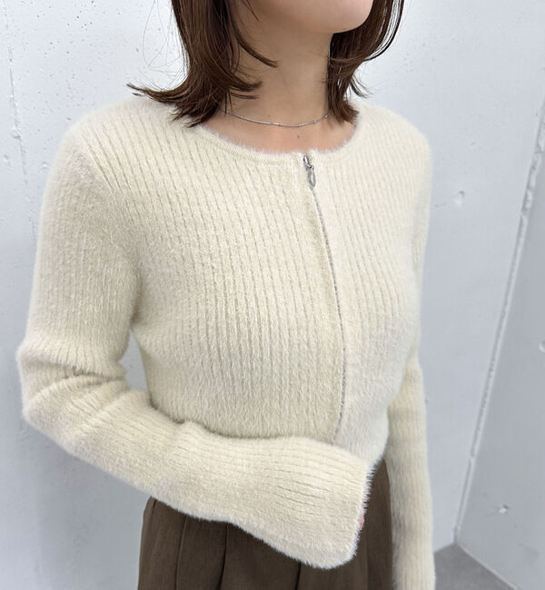 archives「Ｗｚｉｐフェザーニットカーディガン」|カーディガン|