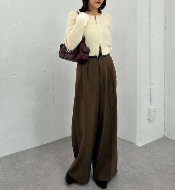 archives「Ｗｚｉｐフェザーニットカーディガン」|カーディガン|