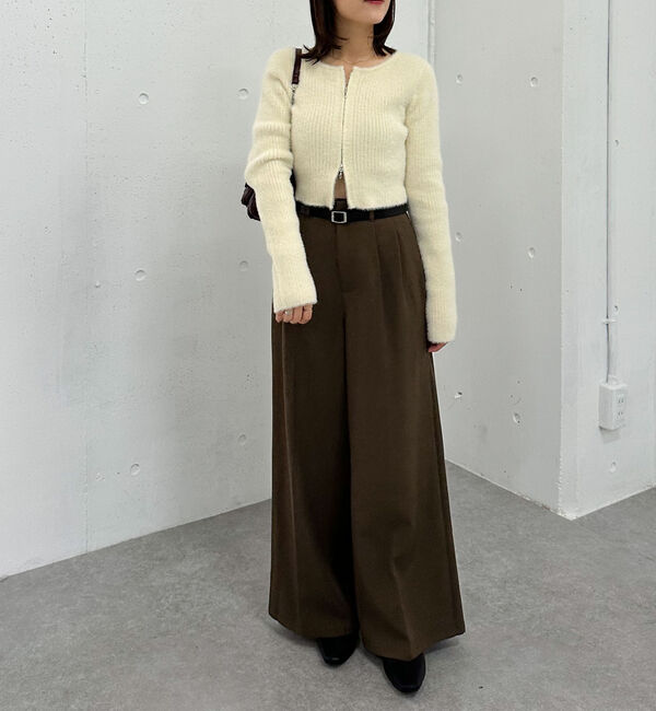 archives「Ｗｚｉｐフェザーニットカーディガン」|カーディガン|