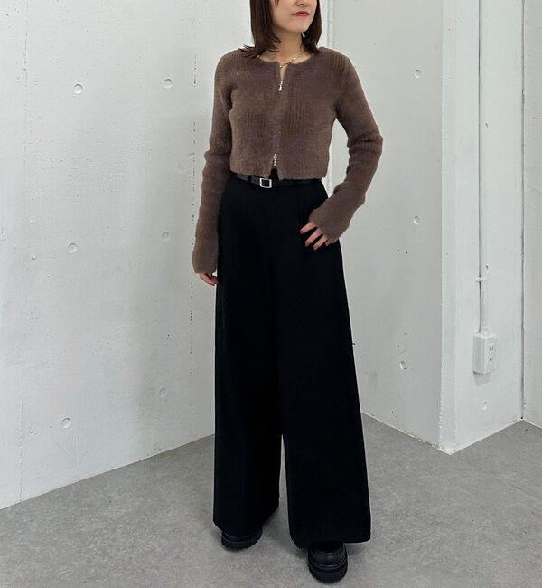 archives「Ｗｚｉｐフェザーニットカーディガン」|カーディガン|