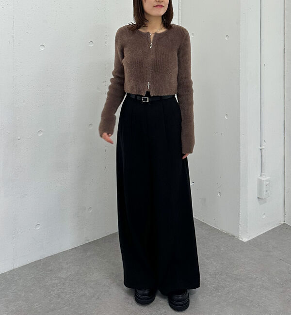 archives「Ｗｚｉｐフェザーニットカーディガン」|カーディガン|