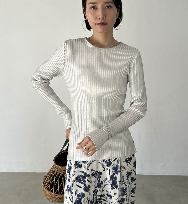 Doux archives「メタリックリブニット」|ニット・セーター|