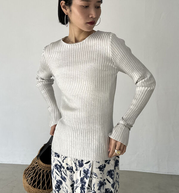 Doux archives「メタリックリブニット」|ニット・セーター|