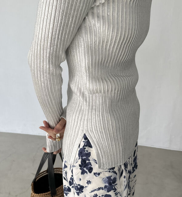 Doux archives「メタリックリブニット」|ニット・セーター|