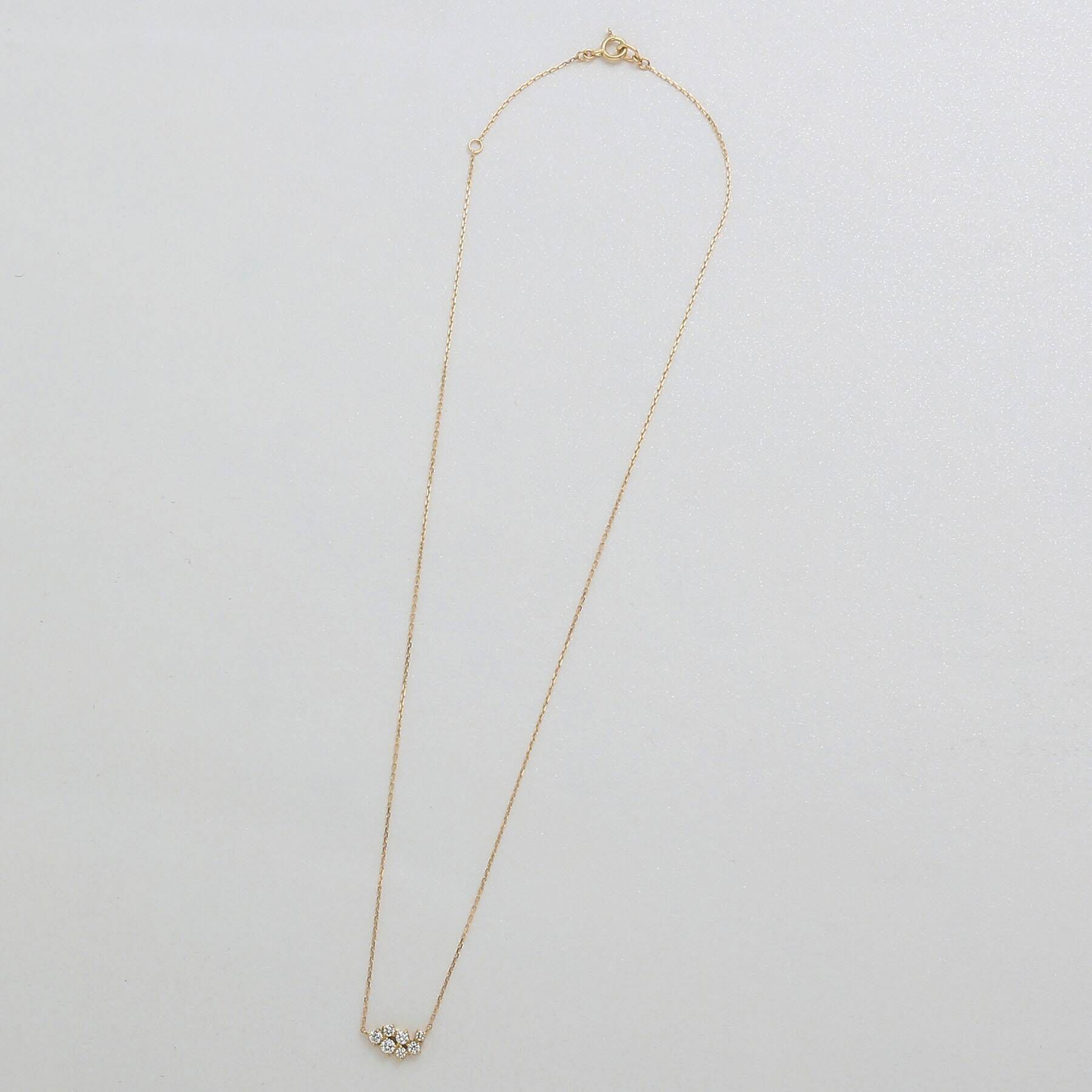 COCOSHNIK「K18ダイヤモンド ランダムクラスター7石 ネックレス」|ネックレス|