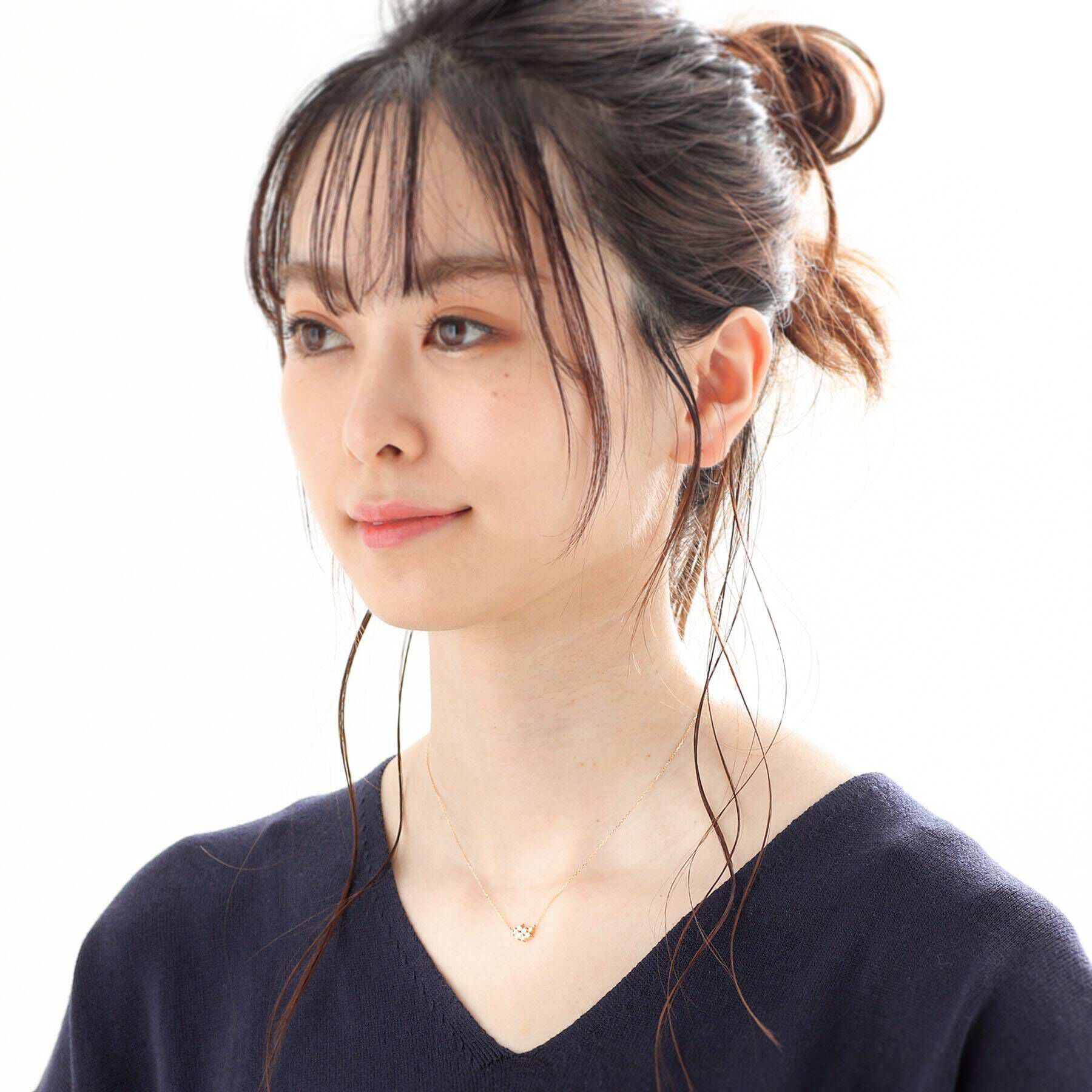 COCOSHNIK「K18ダイヤモンド ランダムクラスター7石 ネックレス」|ネックレス|