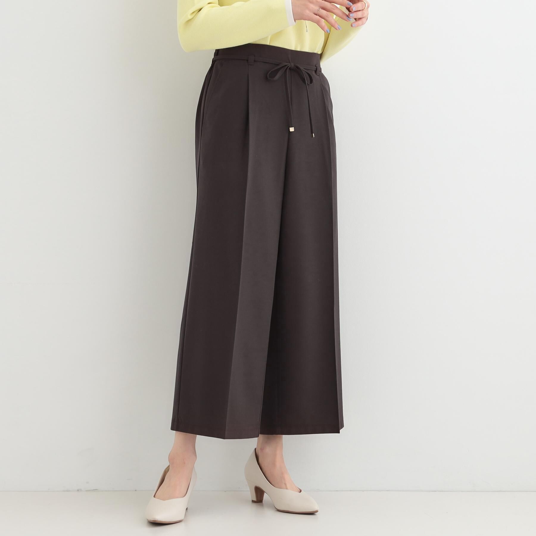 SHOO･LA･RUE「【着丈選べる/S-LL】センタープレスできちんと見え イージーワイドパンツ」|その他|