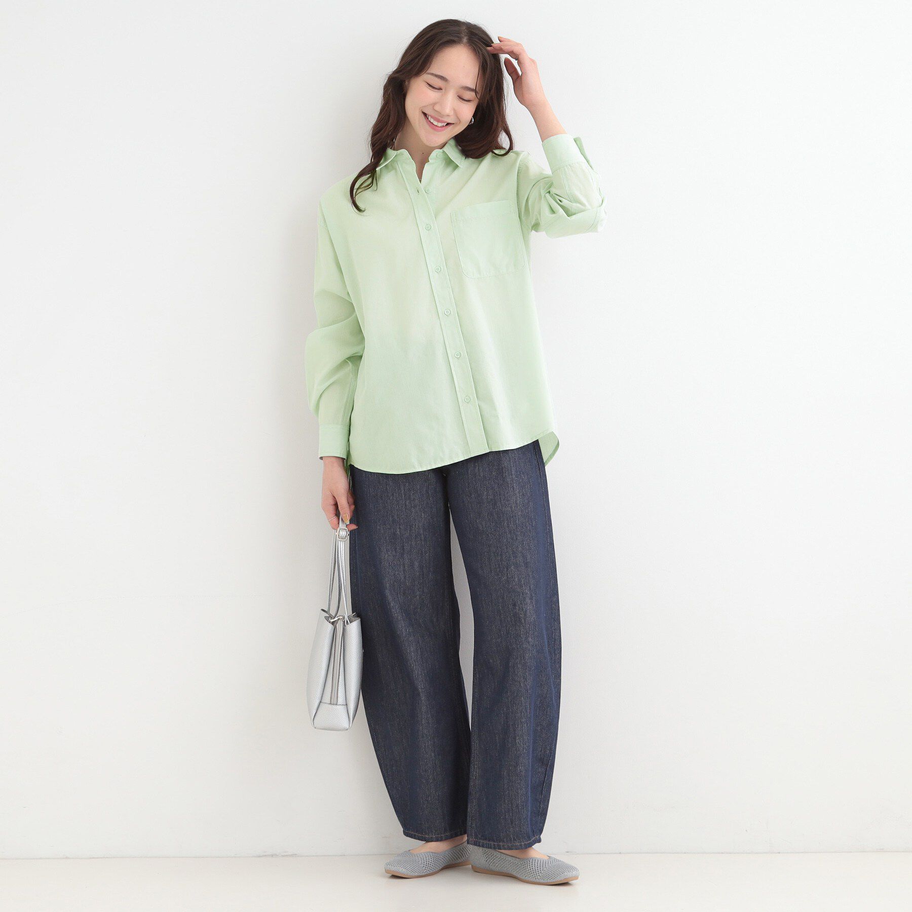 SHOO･LA･RUE「【S-LL】シーズン問わず合わせやすい レギュラーカラーシャツ」|シャツ・ブラウス|