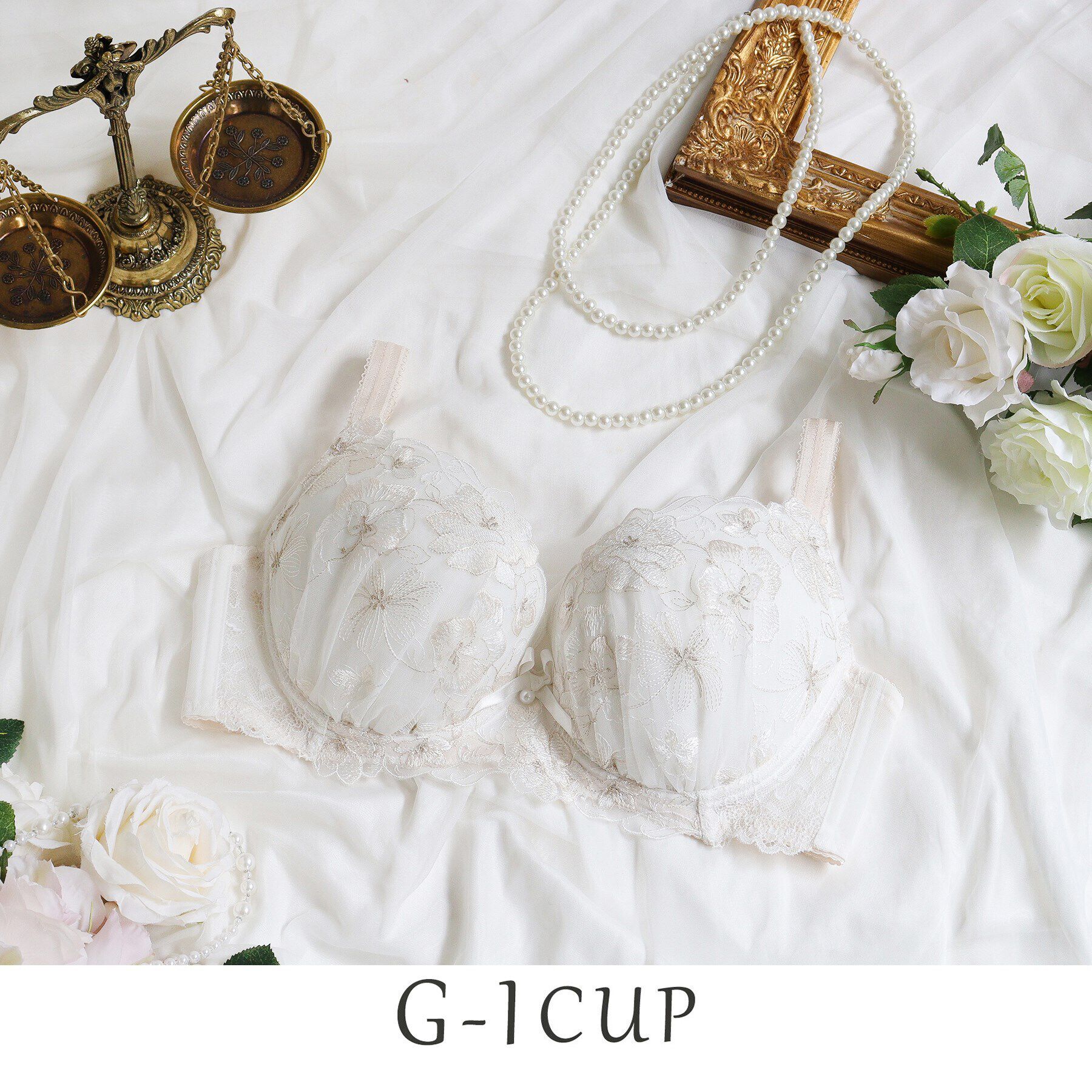 Risa Magli「アルメル ブラジャー」|インナー|ホワイト(001)