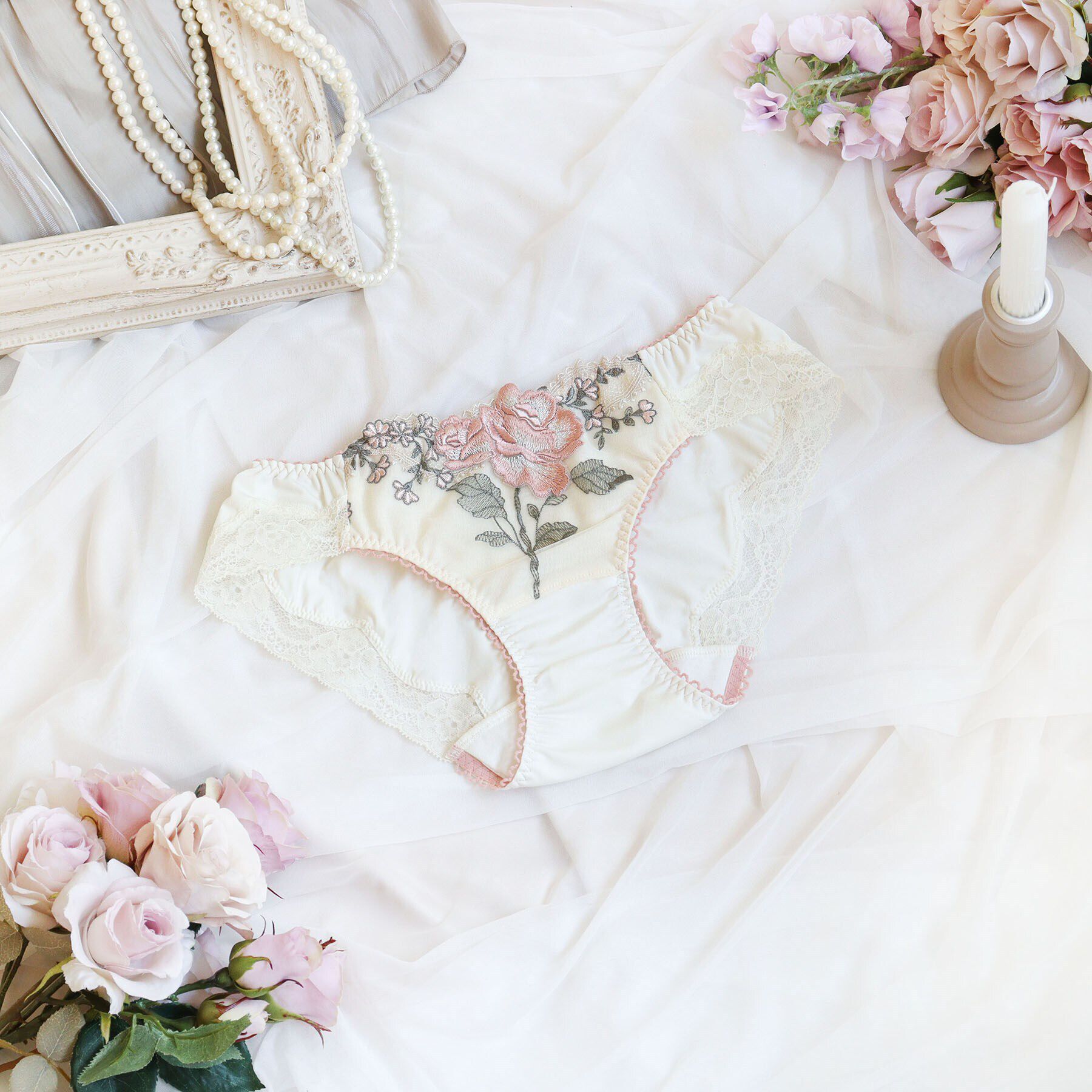 Risa Magli「フロリーナ サニタリーショーツ」|インナー|ピンク(071)