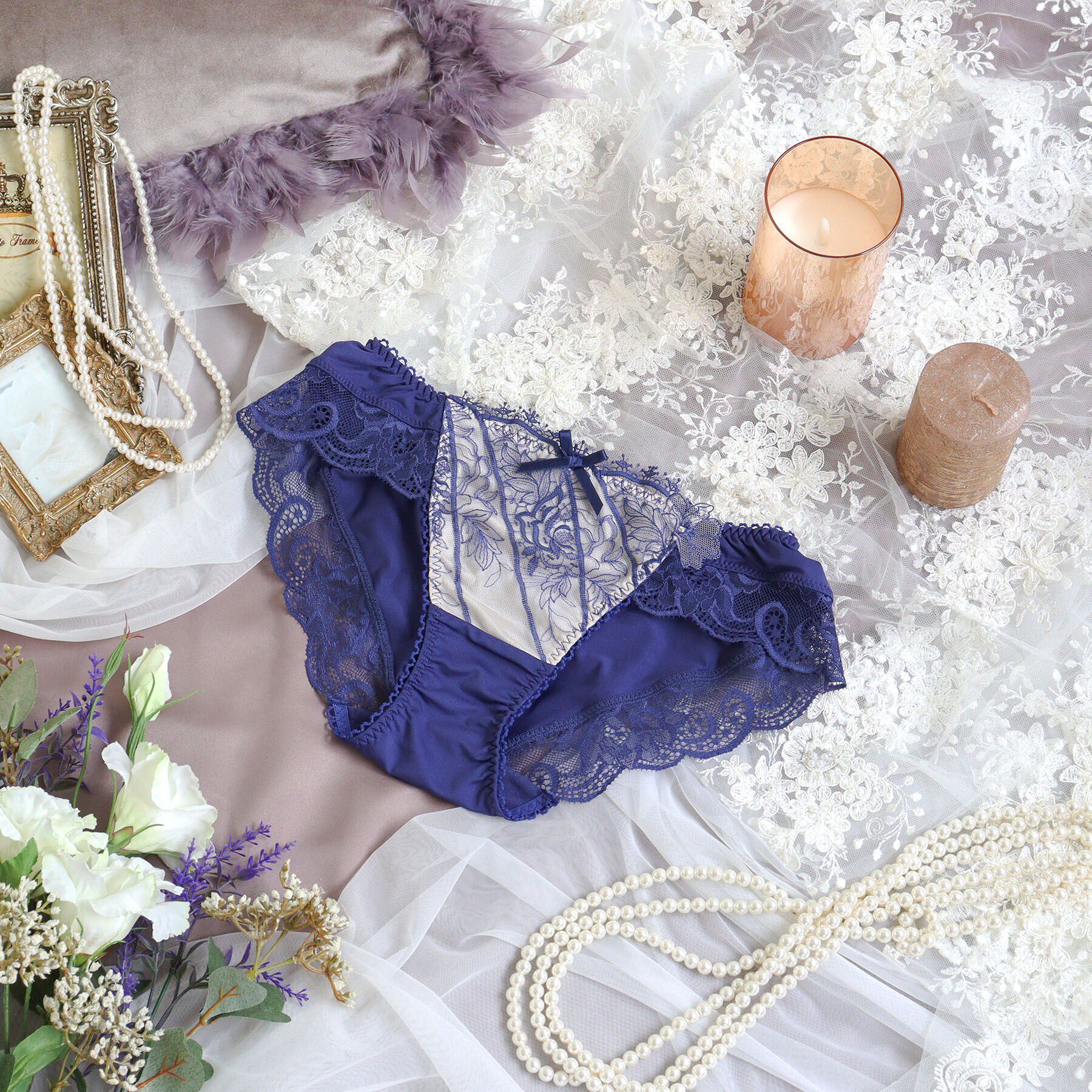 Risa Magli「ジョセリン ノーマルショーツ」|インナー|ブルー(092)