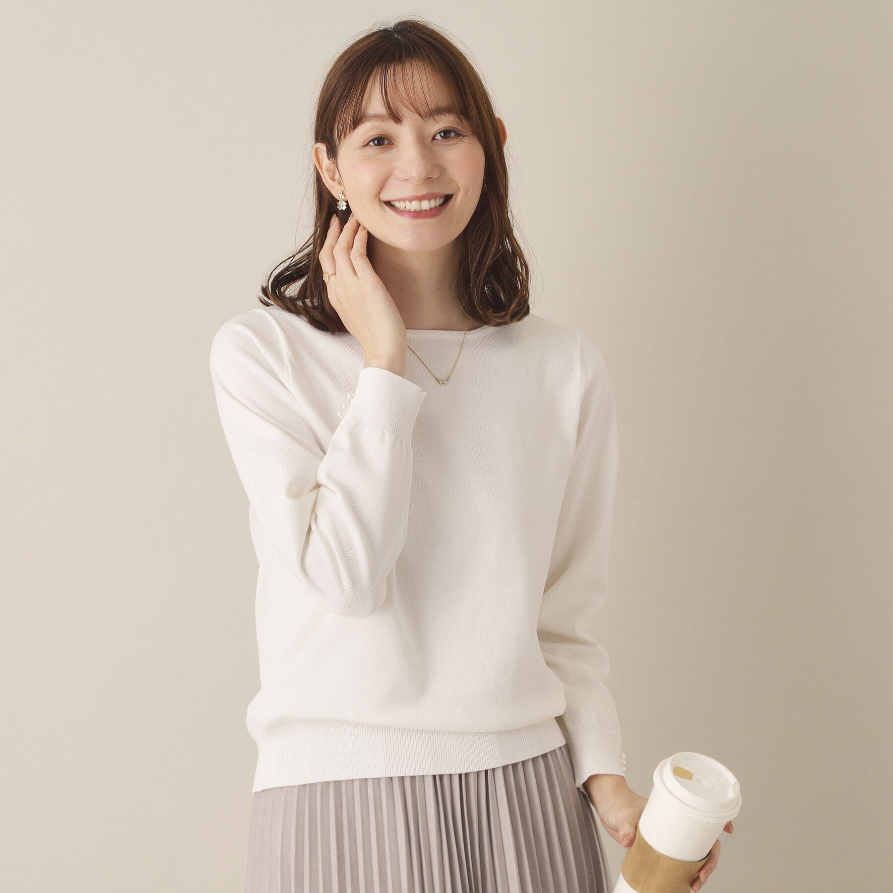 ITS&rsquo;DEMO「【アンチピリング／洗濯機OK】ボートネックニット」|ニット・セーター|