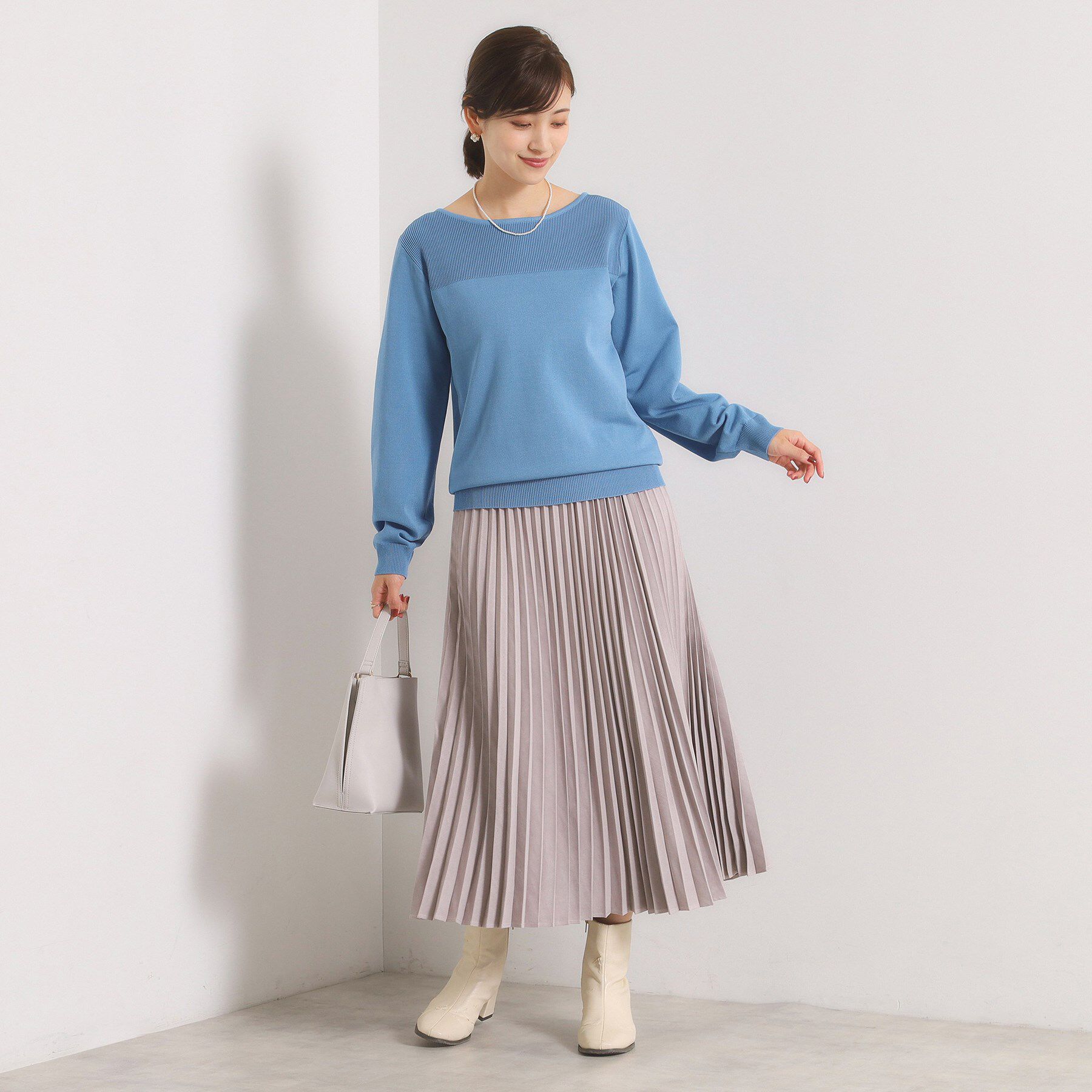 ITS&rsquo;DEMO「【縮みに強い／洗濯機OK】編地切替ニットプルオーバー」|ニット・セーター|