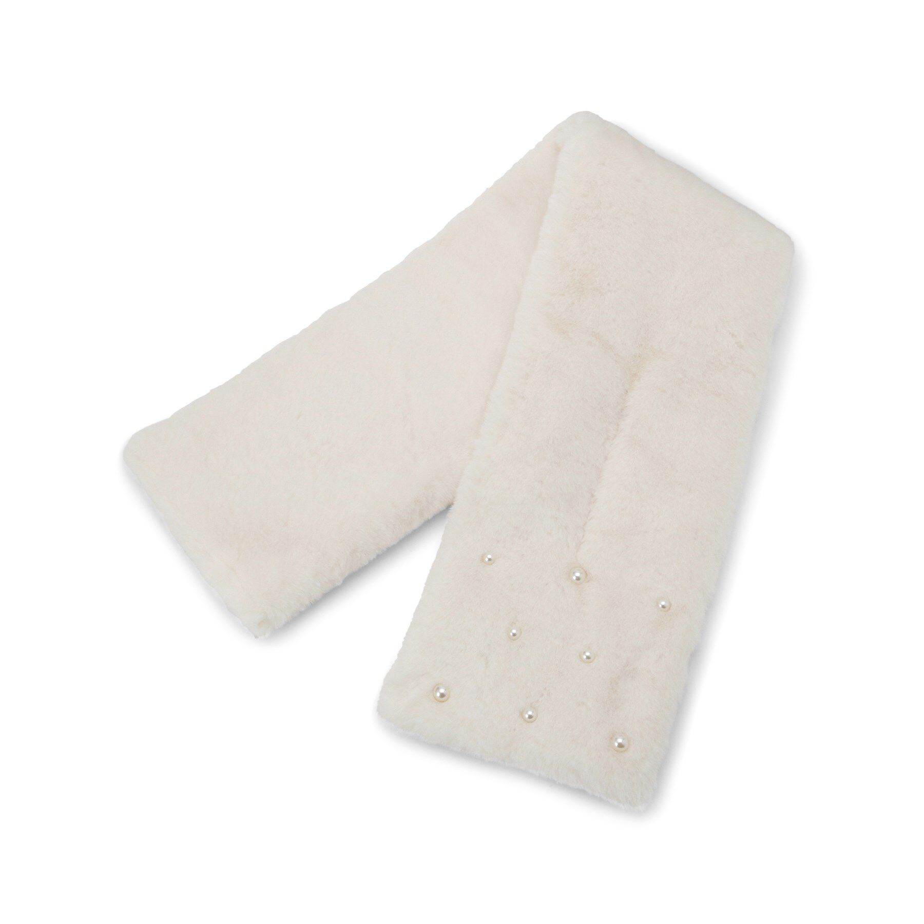 ITS&rsquo;DEMO「ランダムパール調フェイクファーマフラー」|ストール|