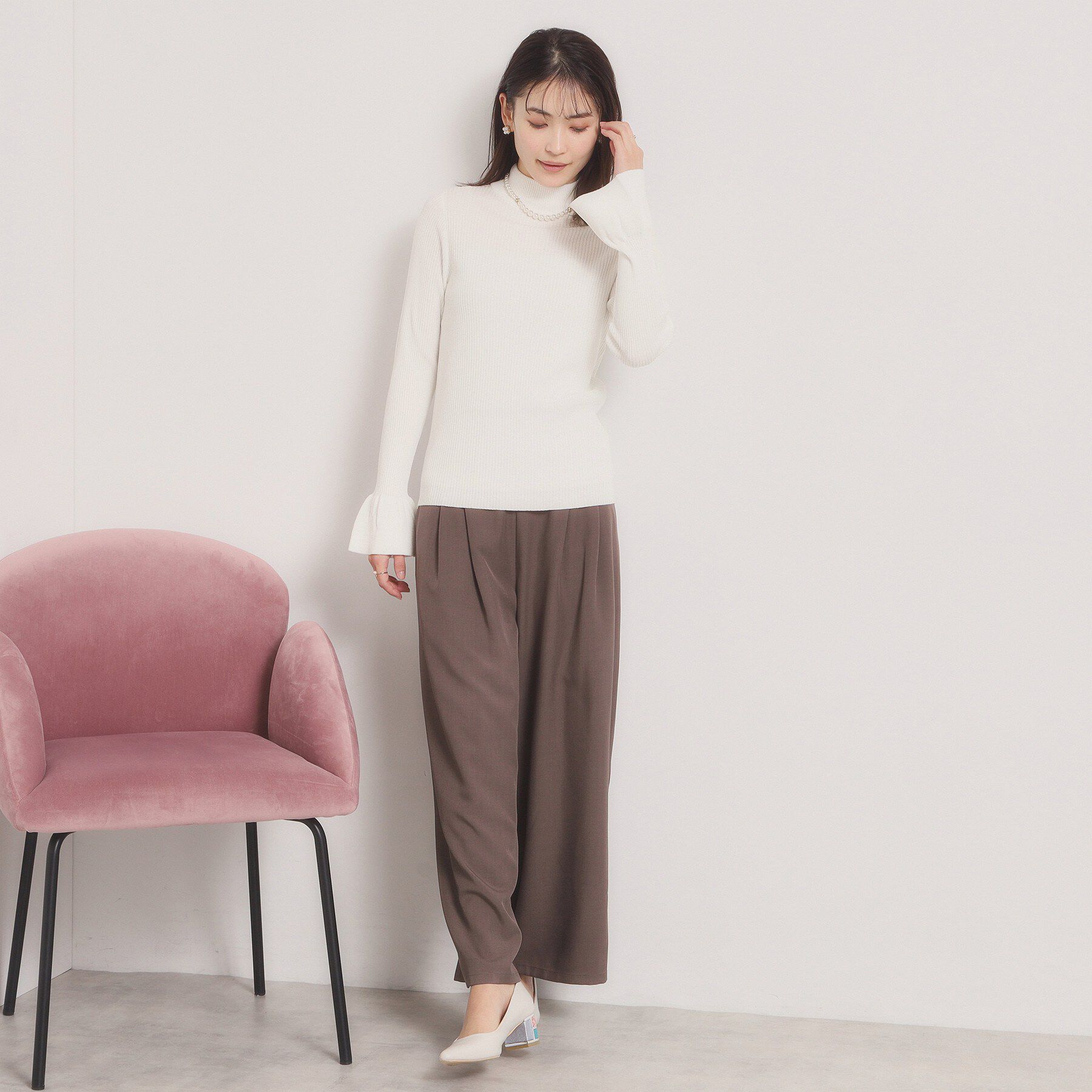 ITS&rsquo;DEMO「【手洗い可】スパンコールリブニット」|ニット・セーター|