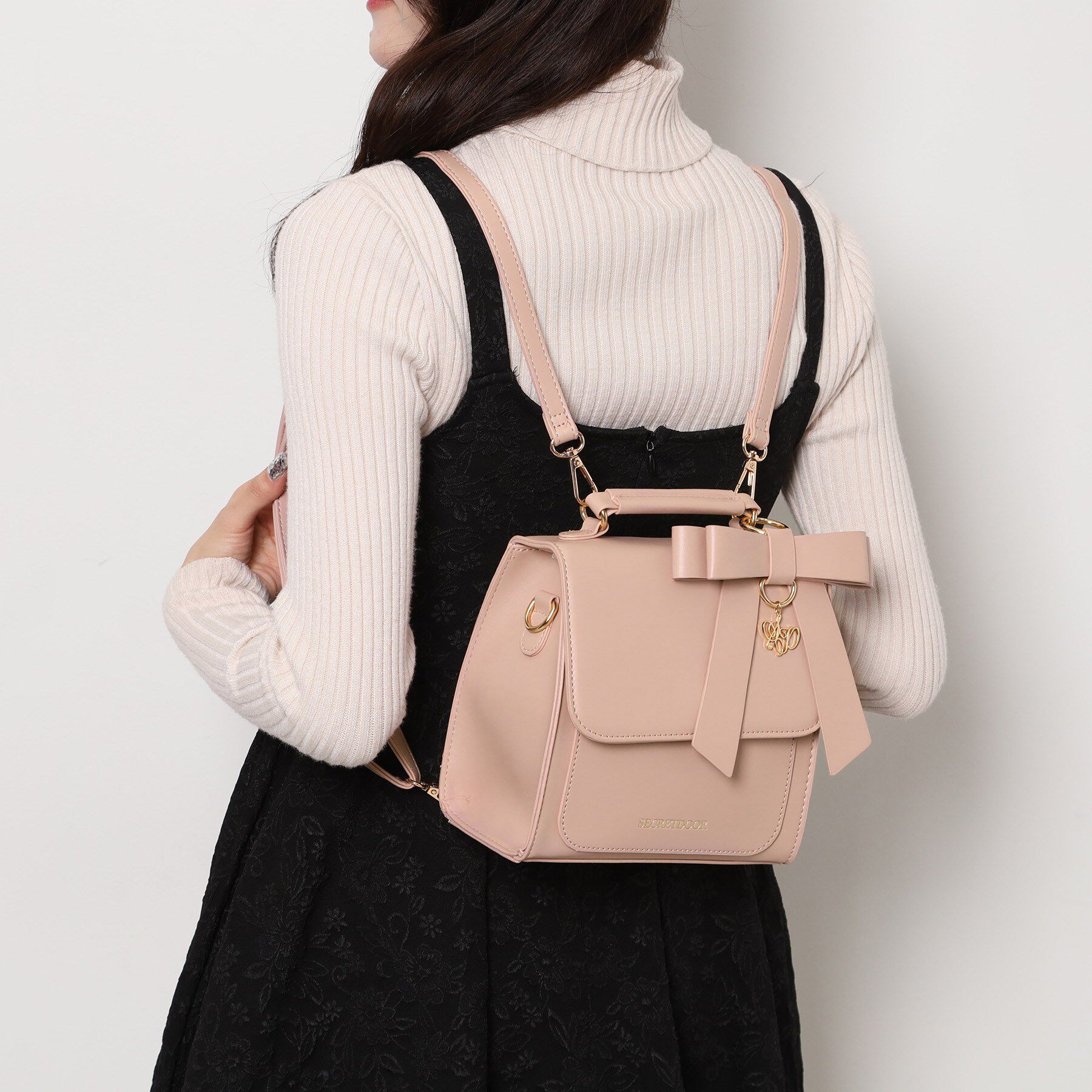 Ober Tashe「3WAYリボンチャームリュック」|リュック|ピンク(072)