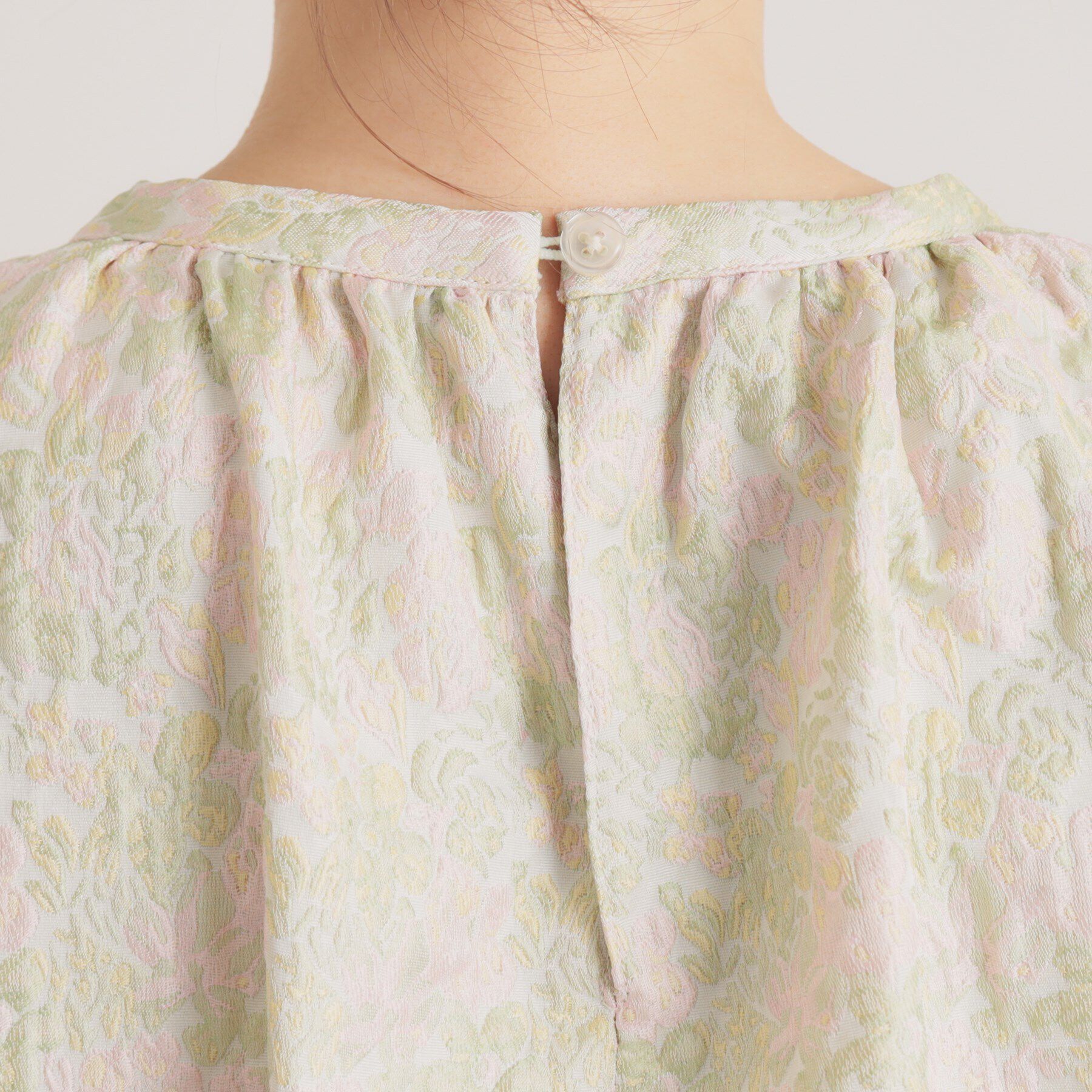 SunaUna「【トレンド／コクーン】小花ジャカードワンピース」|ワンピース|