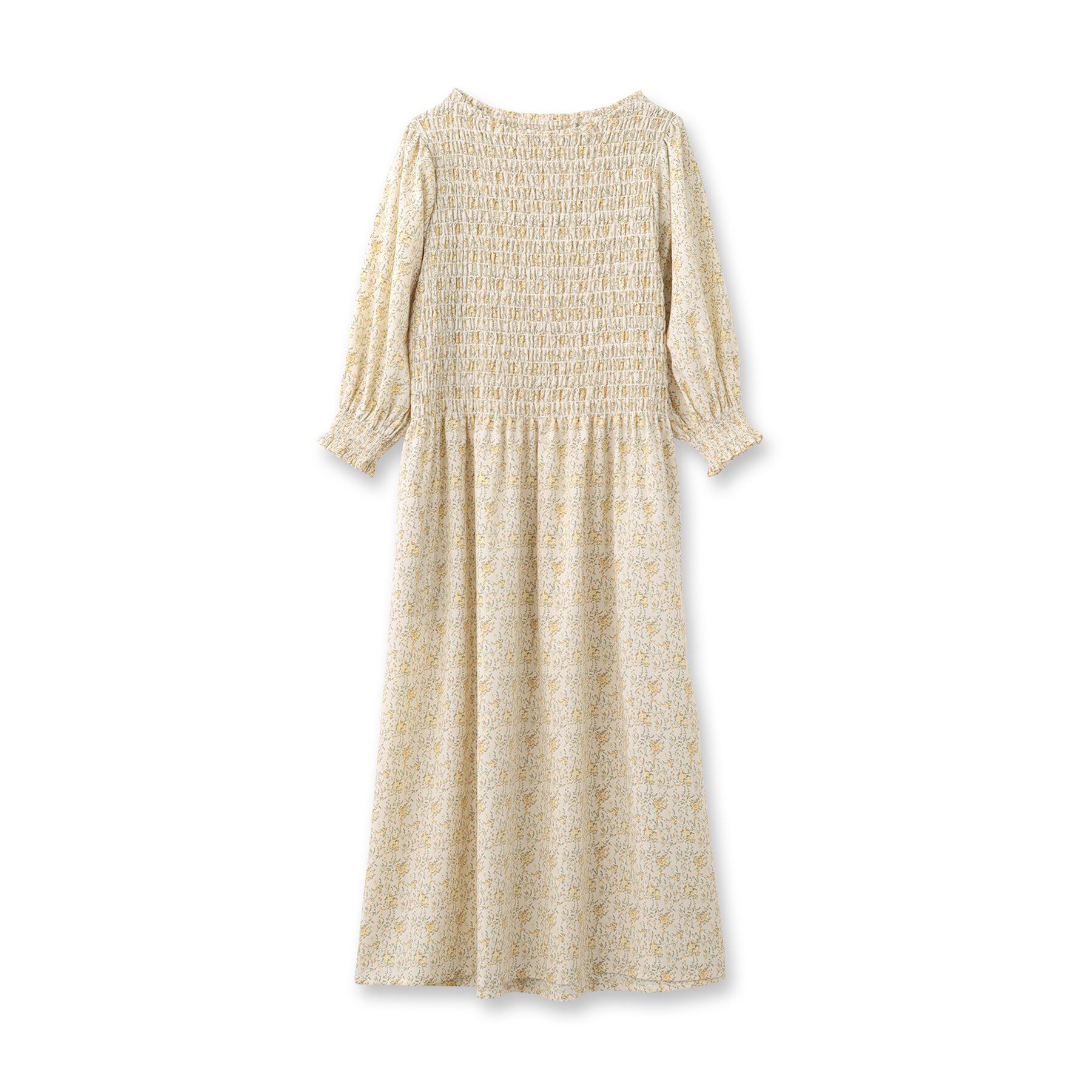 SunaUna「シャーリングフラワーワンピース」|ワンピース|