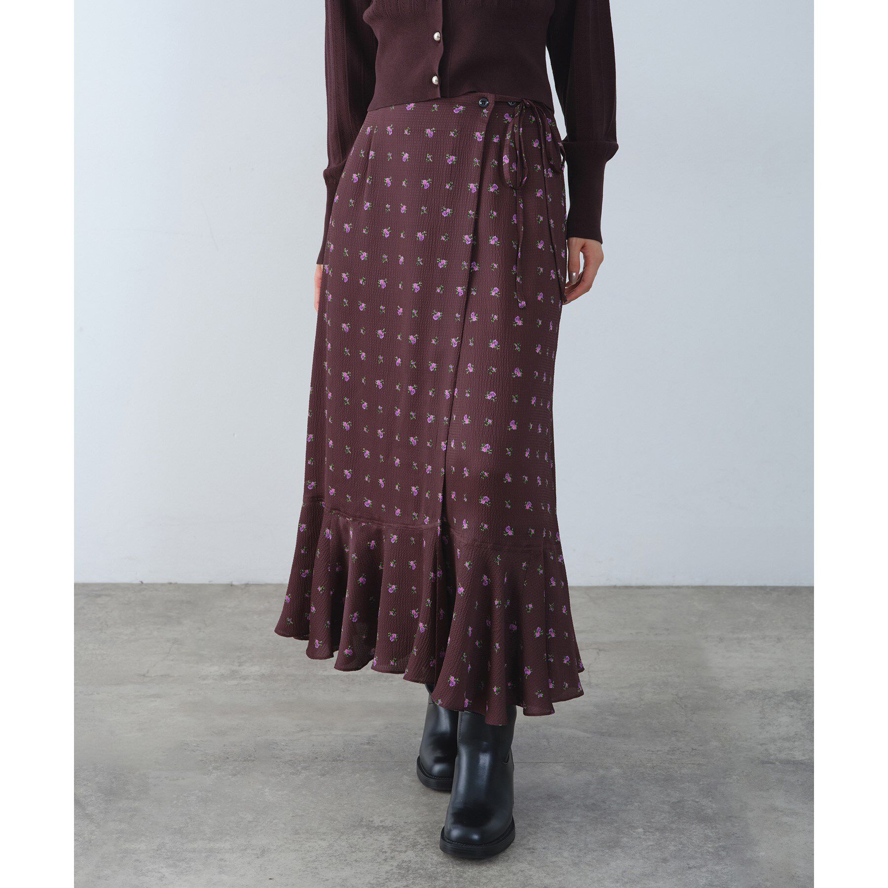 CODE A「blooming flower wrap skirt」|スカート|
