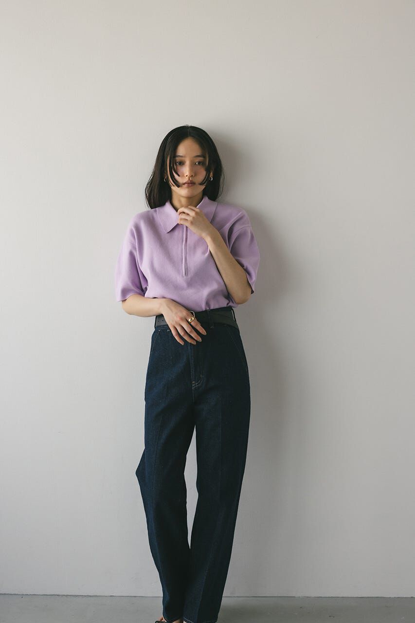 STYLEMIXER「ハーフリーブドライニットポロ」|ニット・セーター|