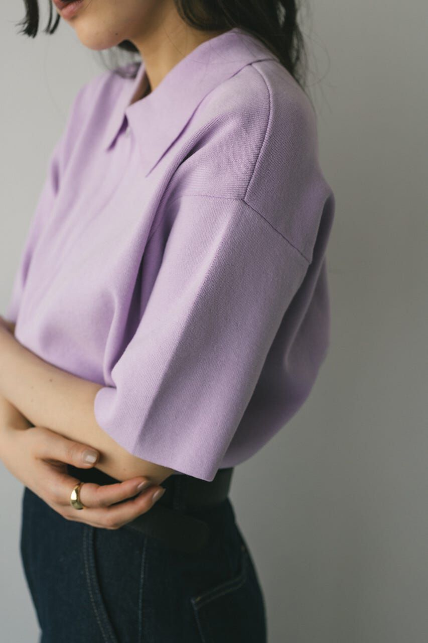 STYLEMIXER「ハーフリーブドライニットポロ」|ニット・セーター|